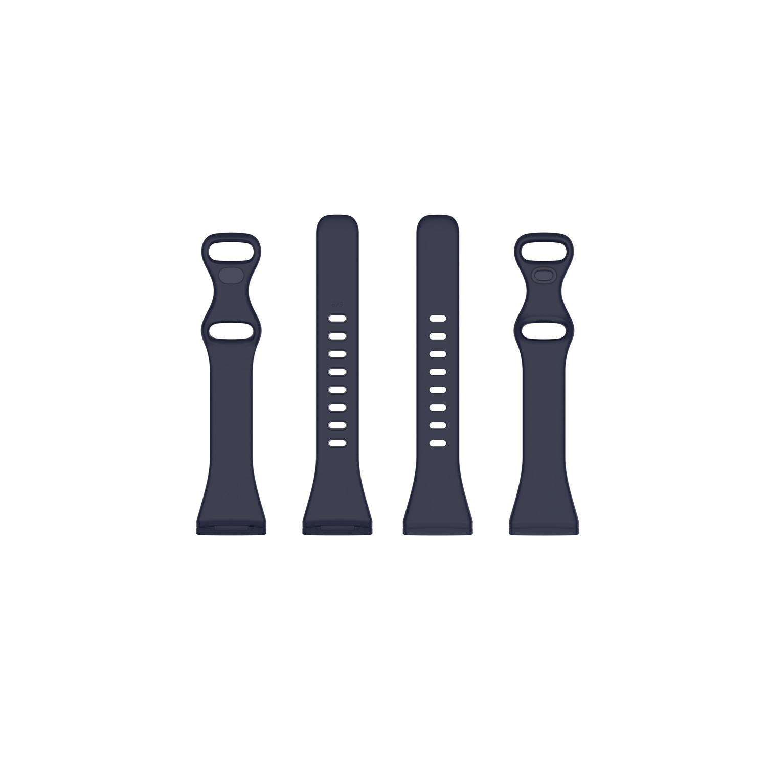 StrapsCo Bracelet en Caoutchouc de Silicone mince pour Fitbit Sense - Moyenne-Longue - Bleu foncé