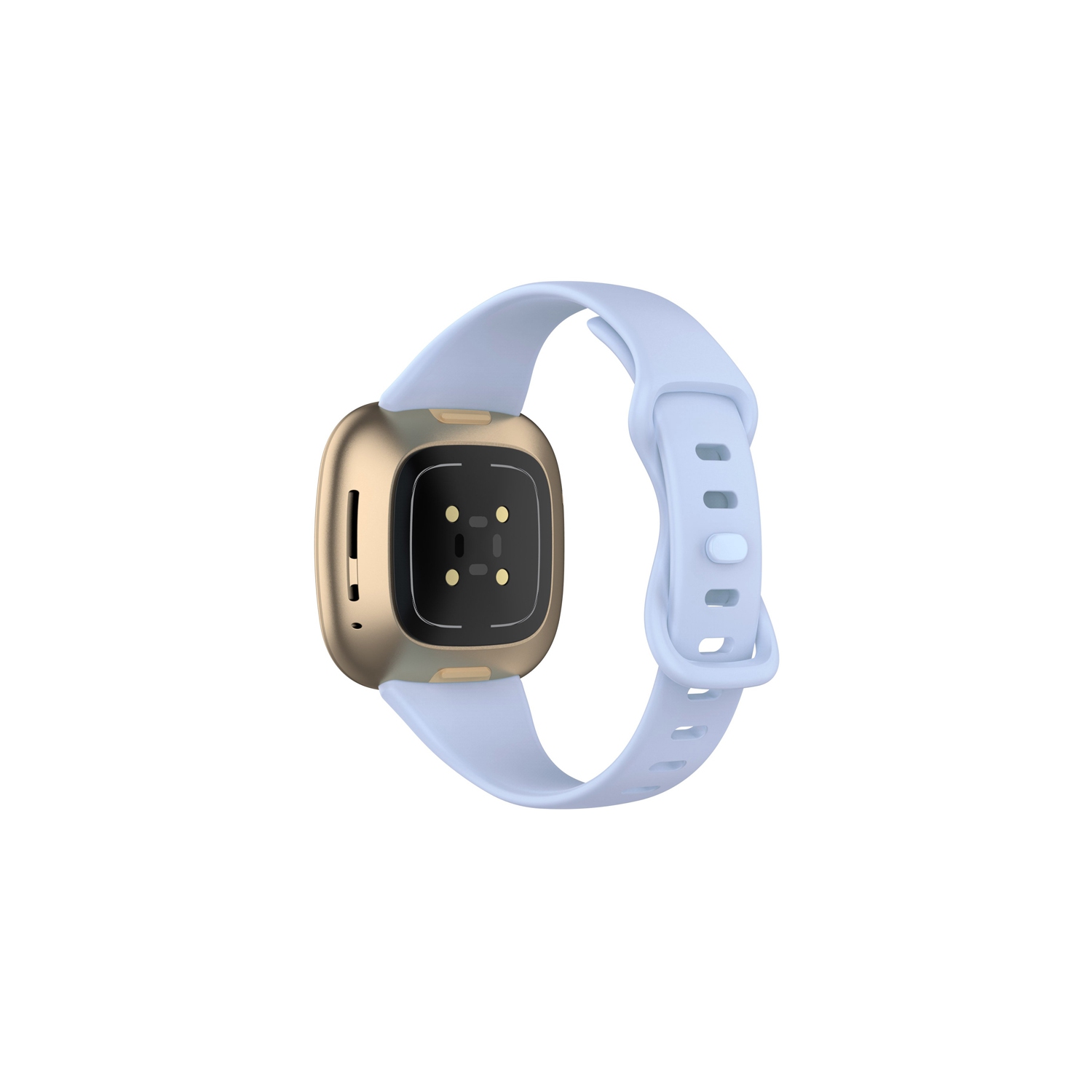 StrapsCo Slim Silicone Rubber Band Strap for Fitbit Sense - Short-Medium - Sleepy Blue