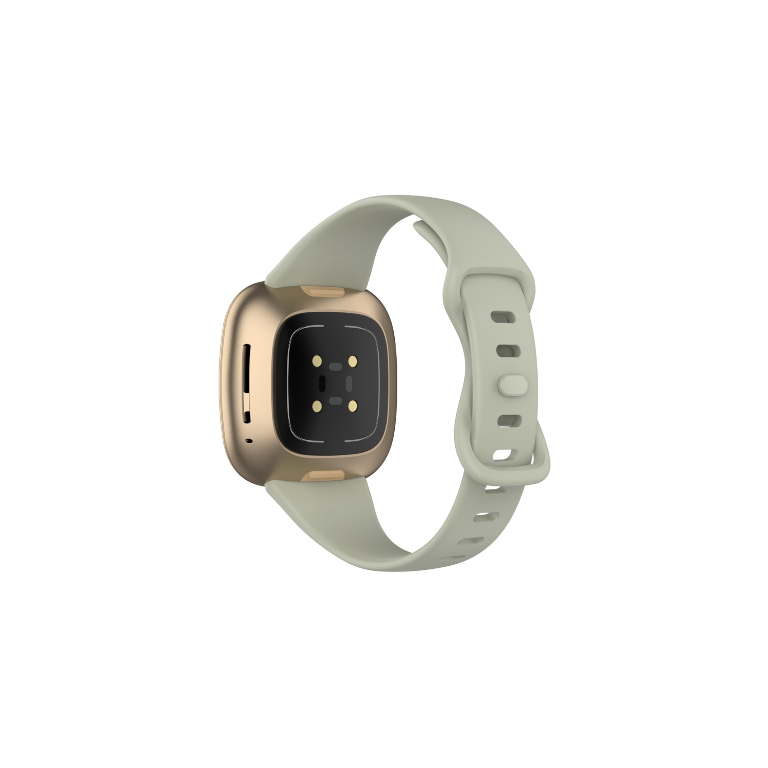 StrapsCo Slim Silicone Rubber Band Strap for Fitbit Versa 3 - Short-Medium - Grey