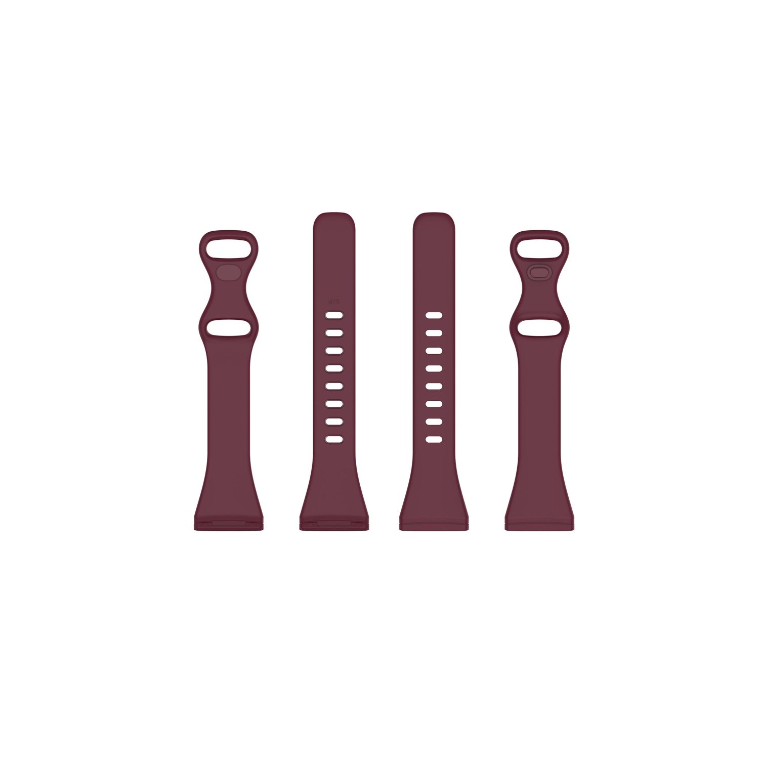 StrapsCo Slim Silicone Rubber Band Strap for Fitbit Versa 3 - Medium-Long - Sangria Red