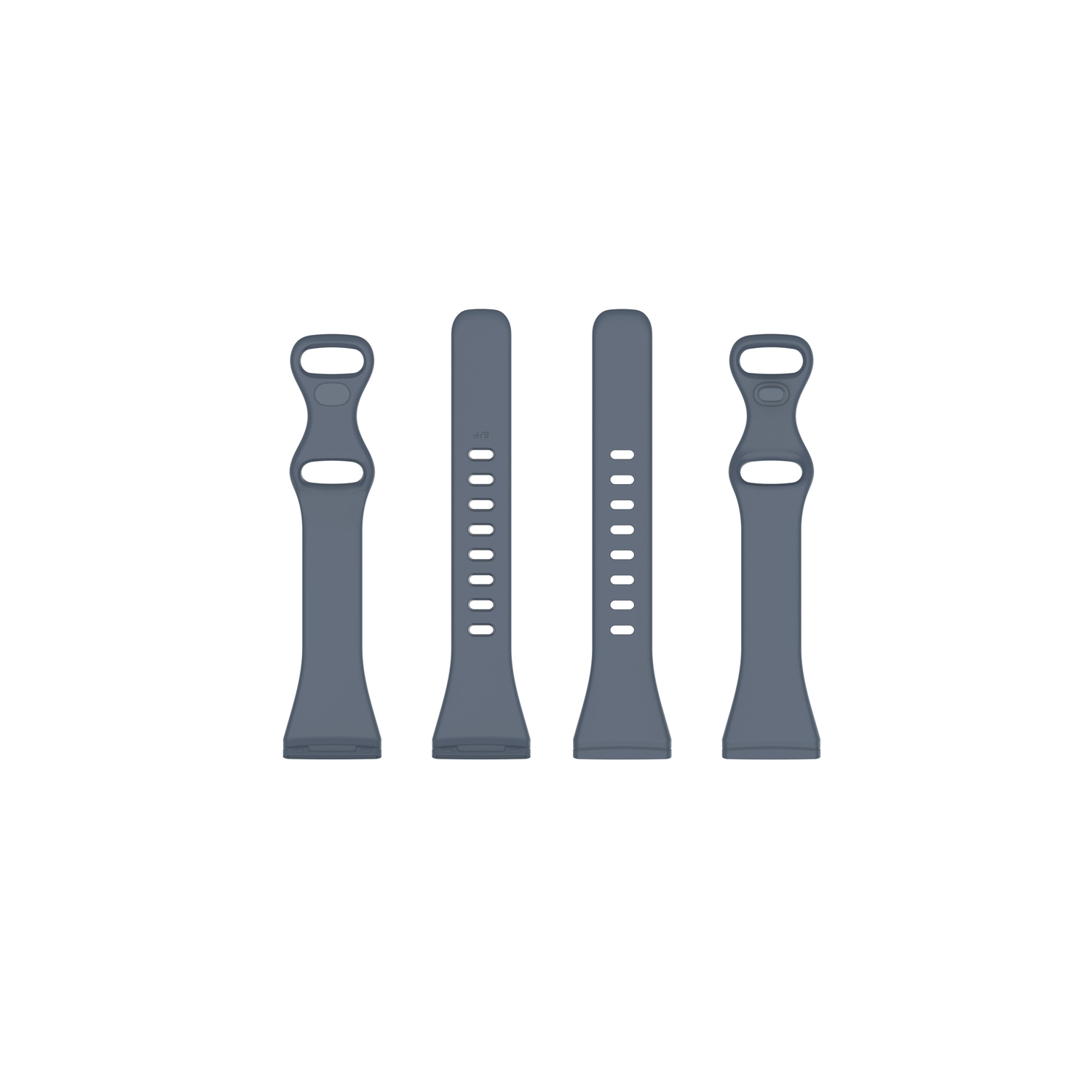 StrapsCo Bracelet en Caoutchouc de Silicone mince pour Fitbit Versa 3 - Moyenne-Longue - Bleu espace