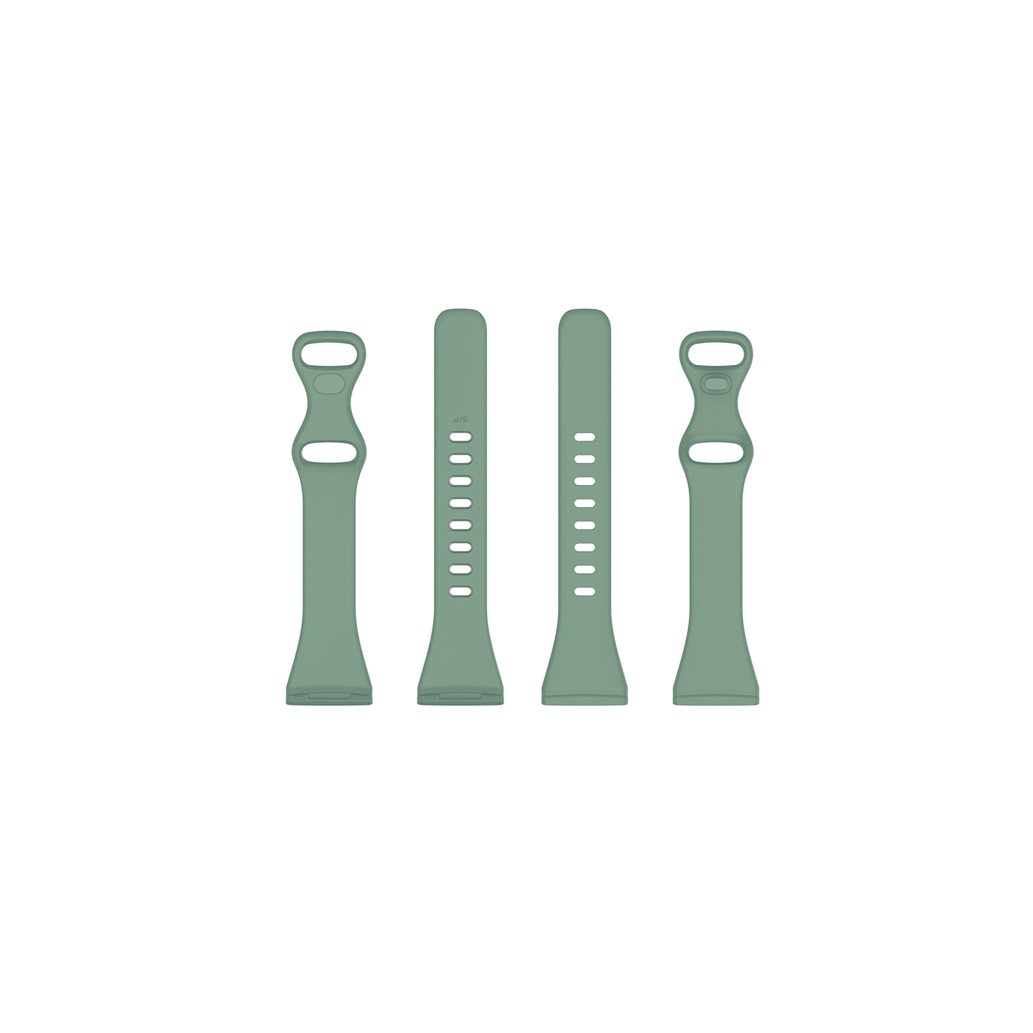 StrapsCo Bracelet en Caoutchouc de Silicone mince pour Fitbit Versa 3 - Moyenne-Longue - Vert chasseur