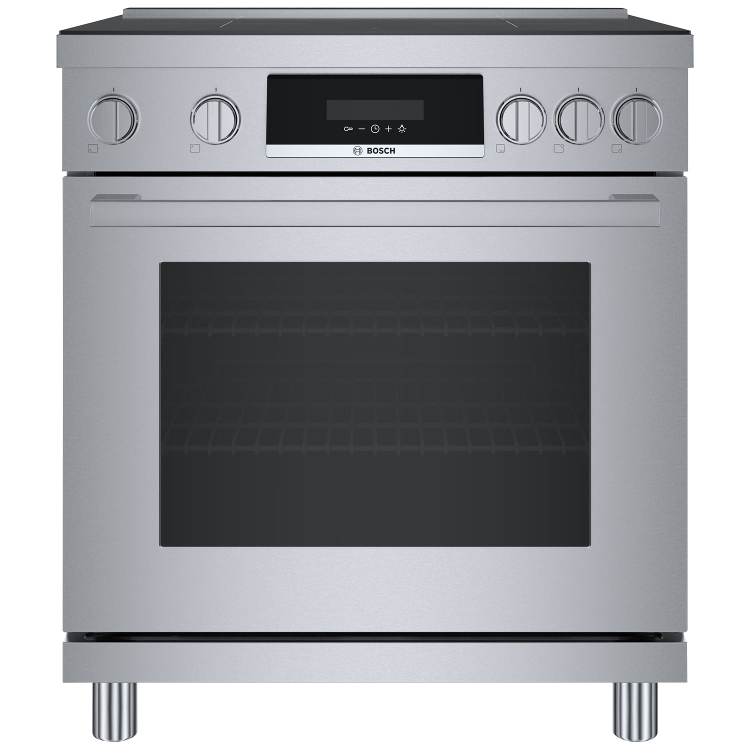 Cuisinière à induction à convection véritable 30 po série 800 po de Bosch - Inox