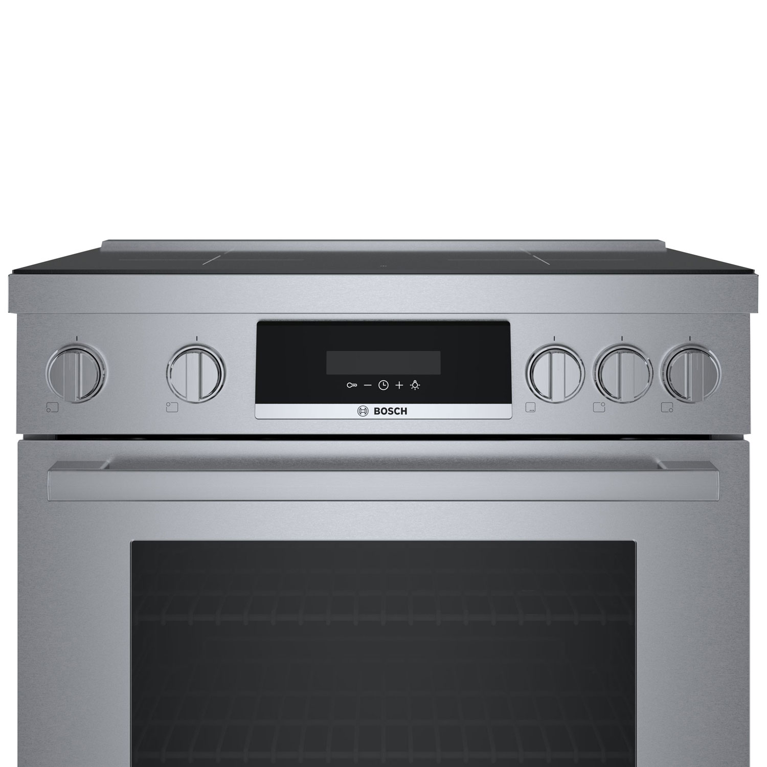 Cuisinière à induction à convection véritable 30 po série 800 po de Bosch - Inox