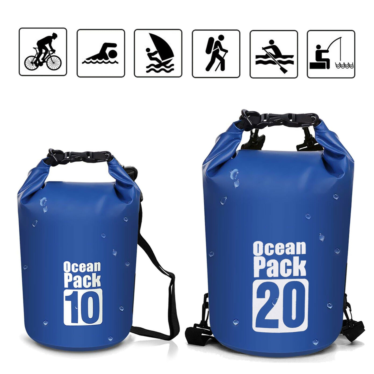 Sac étanche pour sports aquatiques, sac étanche léger pour l'extérieur, 20 L