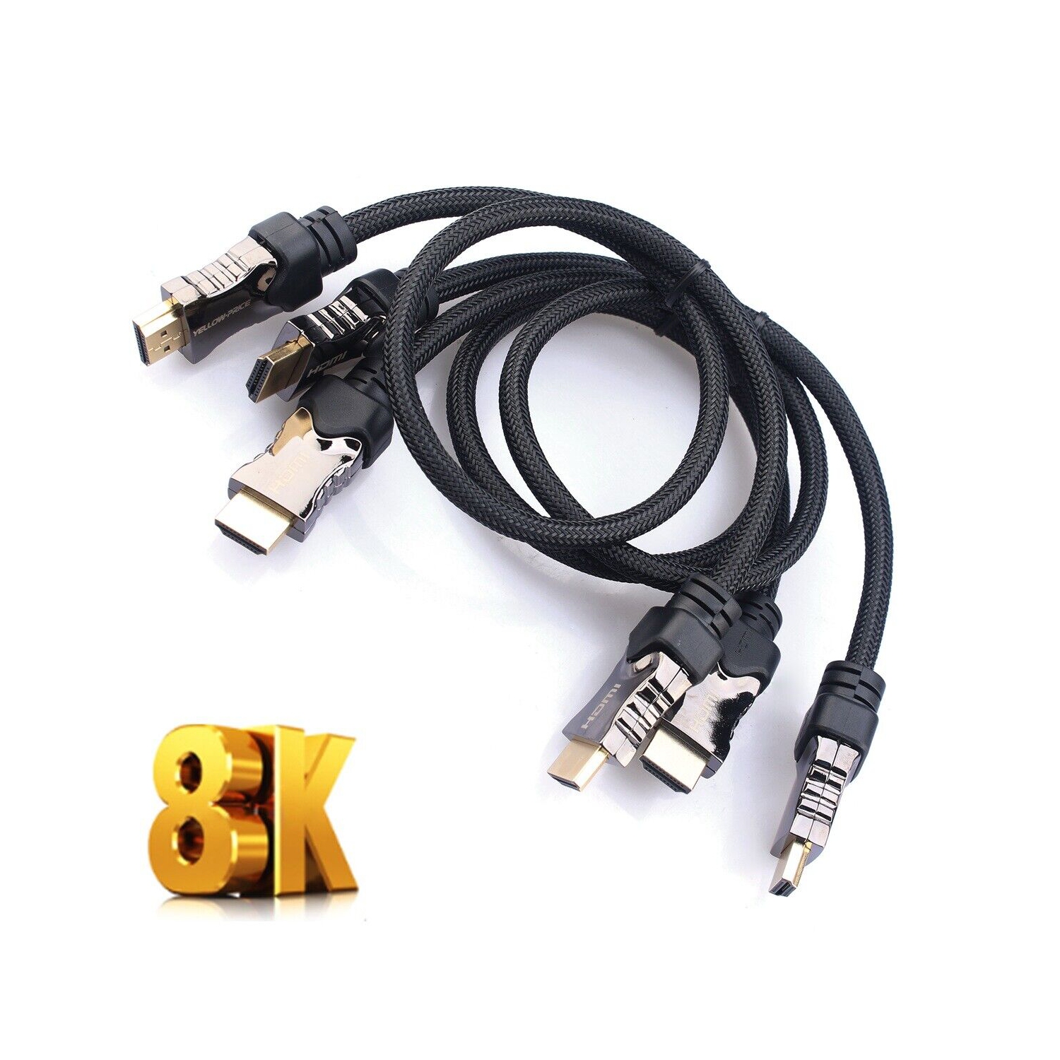 Luxury 2.1 HDMI Cable 8K Ultra High-Speed 48Gbps Lead for Laptop PC HDTV - 1.5FT