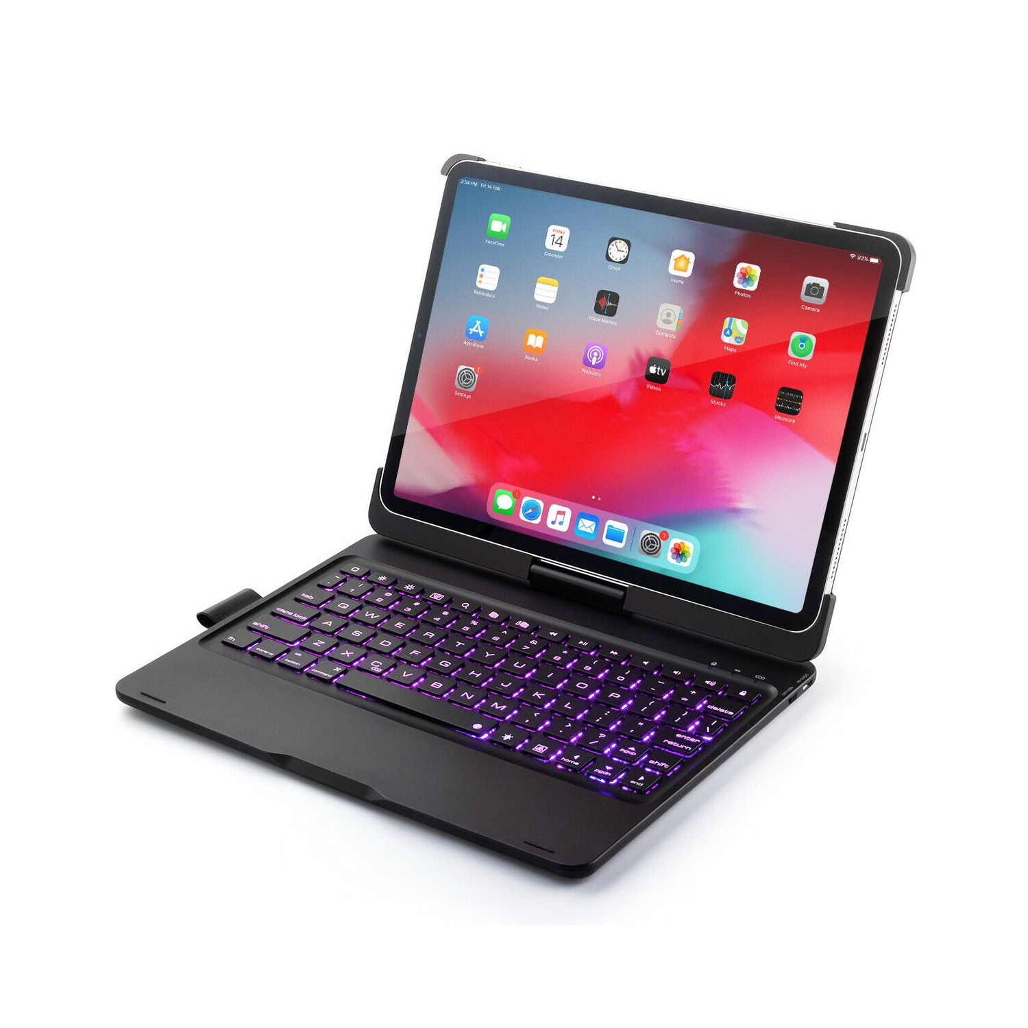 For Apple iPad Pro 11" 3rd M1 360° Rotatable Case with 7 Color Backlit Keyboard