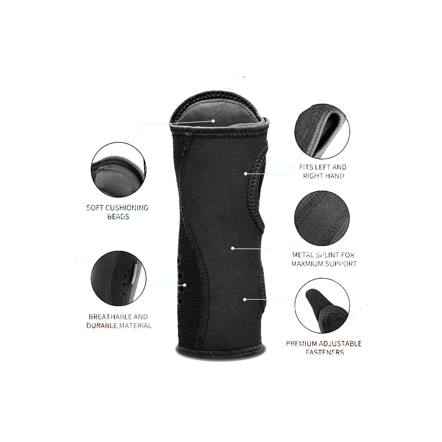 Wrist Splint Arm Stabilizer & Hand Brace for Carpal Tunnel Syndrome Pain Relief