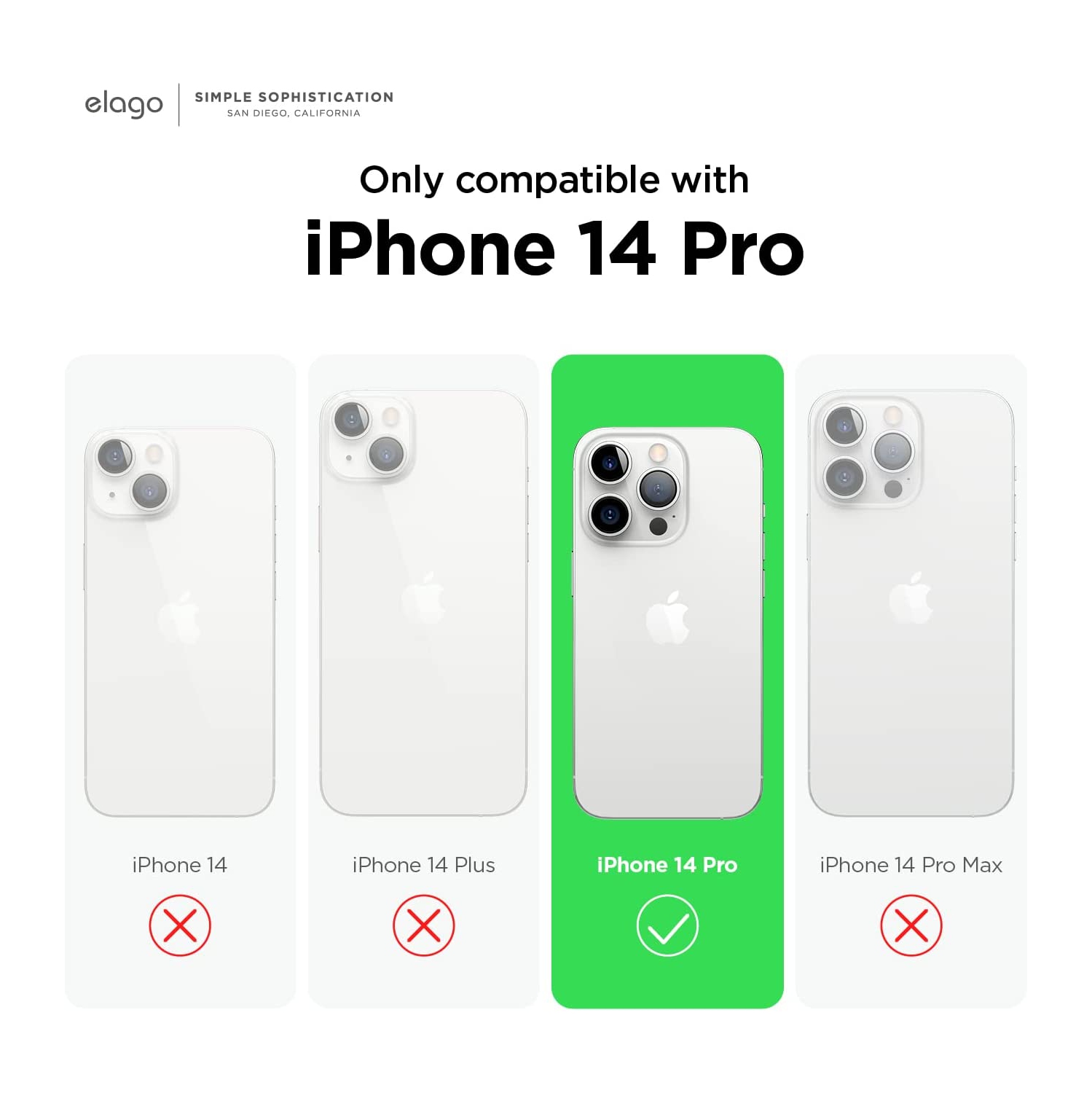 elago Compatible with iPhone 14 Pro Case, Liquid Silicone Case, Full Body Protective Cover, Shockproof, Slim Phone Case, Anti-Scratch Soft Microfiber