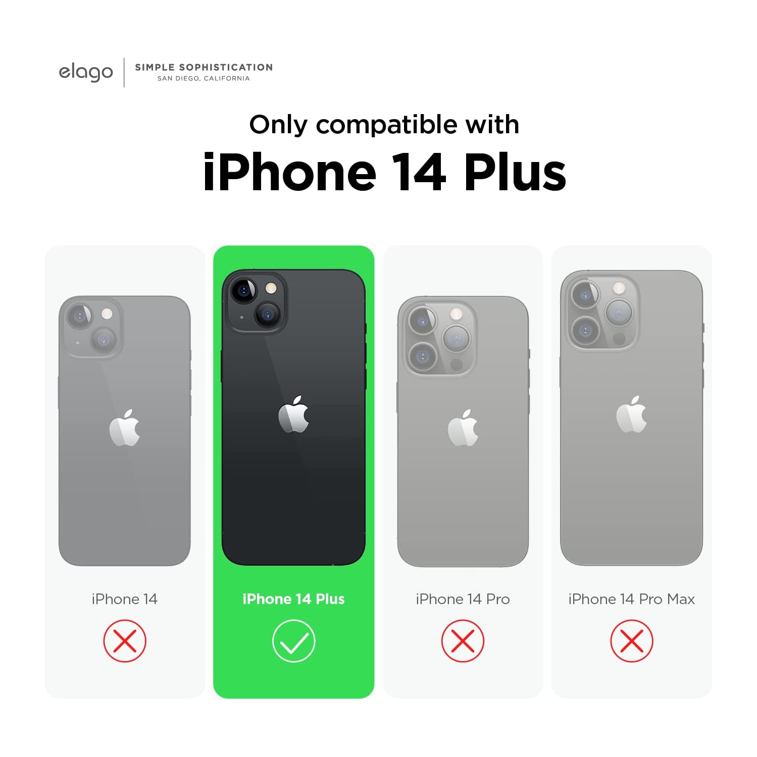 elago Compatible with iPhone 14 Max Case, Liquid Silicone Case, Full Body Protective Cover, Shockproof, Slim Phone Case, Anti-Scratch Soft Microfiber