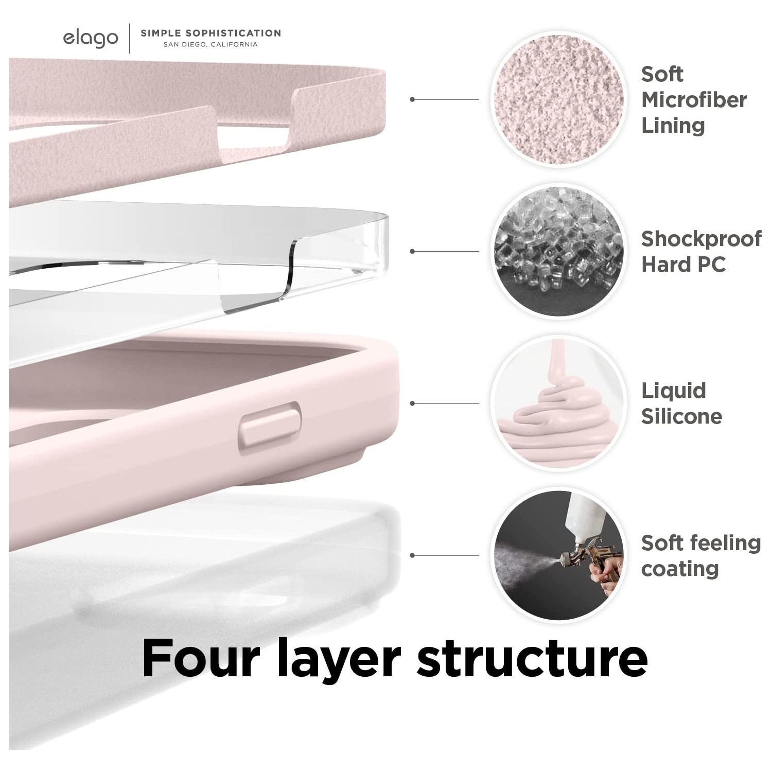 elago Compatible with iPhone 14 Max Case, Liquid Silicone Case, Full Body Protective Cover, Shockproof, Slim Phone Case, Anti-Scratch Soft Microfiber