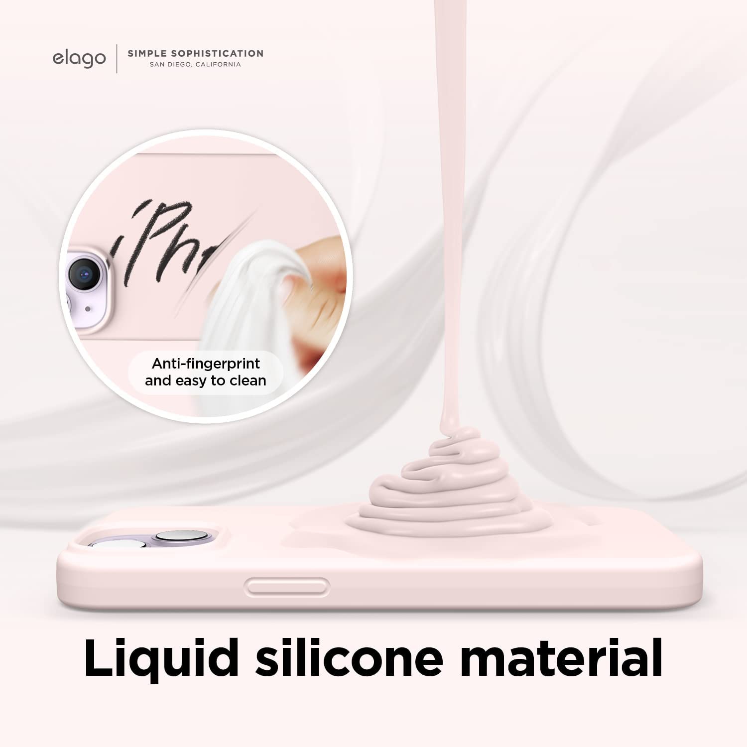 elago Compatible with iPhone 14 Max Case, Liquid Silicone Case, Full Body Protective Cover, Shockproof, Slim Phone Case, Anti-Scratch Soft Microfiber