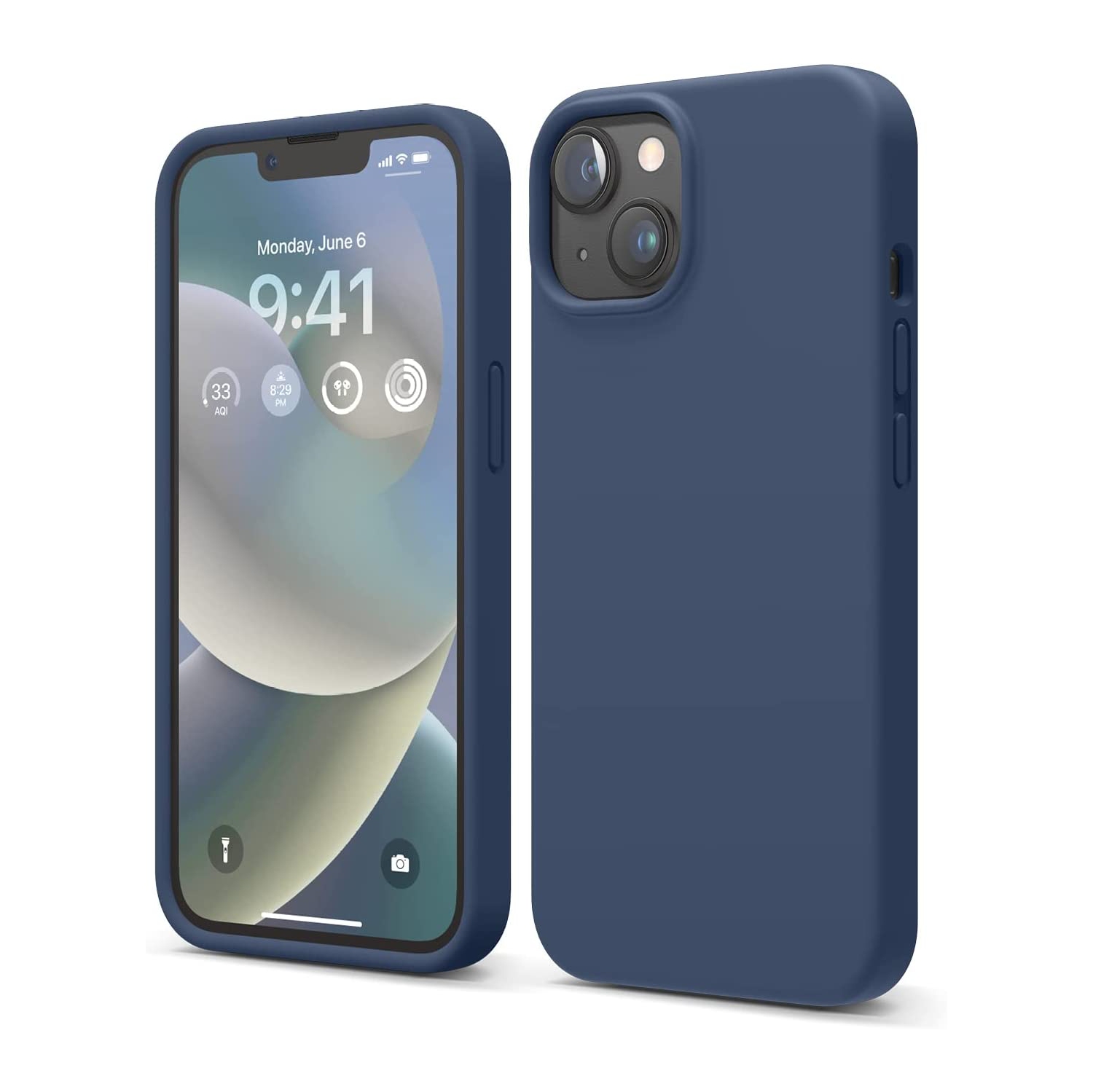 elago Compatible with iPhone 14 Case, Liquid Silicone Case, Full Body Protective Cover, Shockproof, Slim Phone Case, Anti-Scratch Soft Microfiber