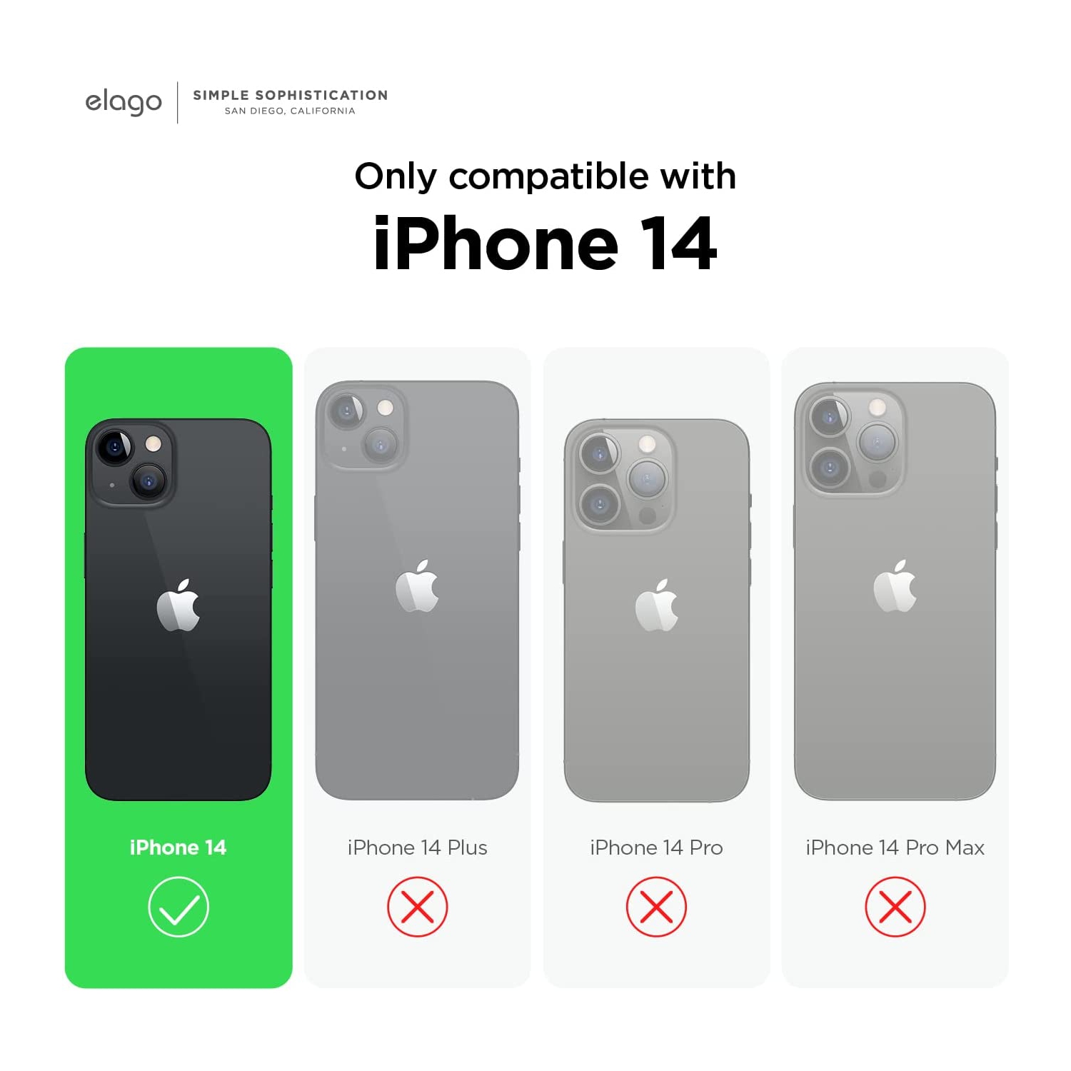 elago Compatible with iPhone 14 Case, Liquid Silicone Case, Full Body Protective Cover, Shockproof, Slim Phone Case, Anti-Scratch Soft Microfiber