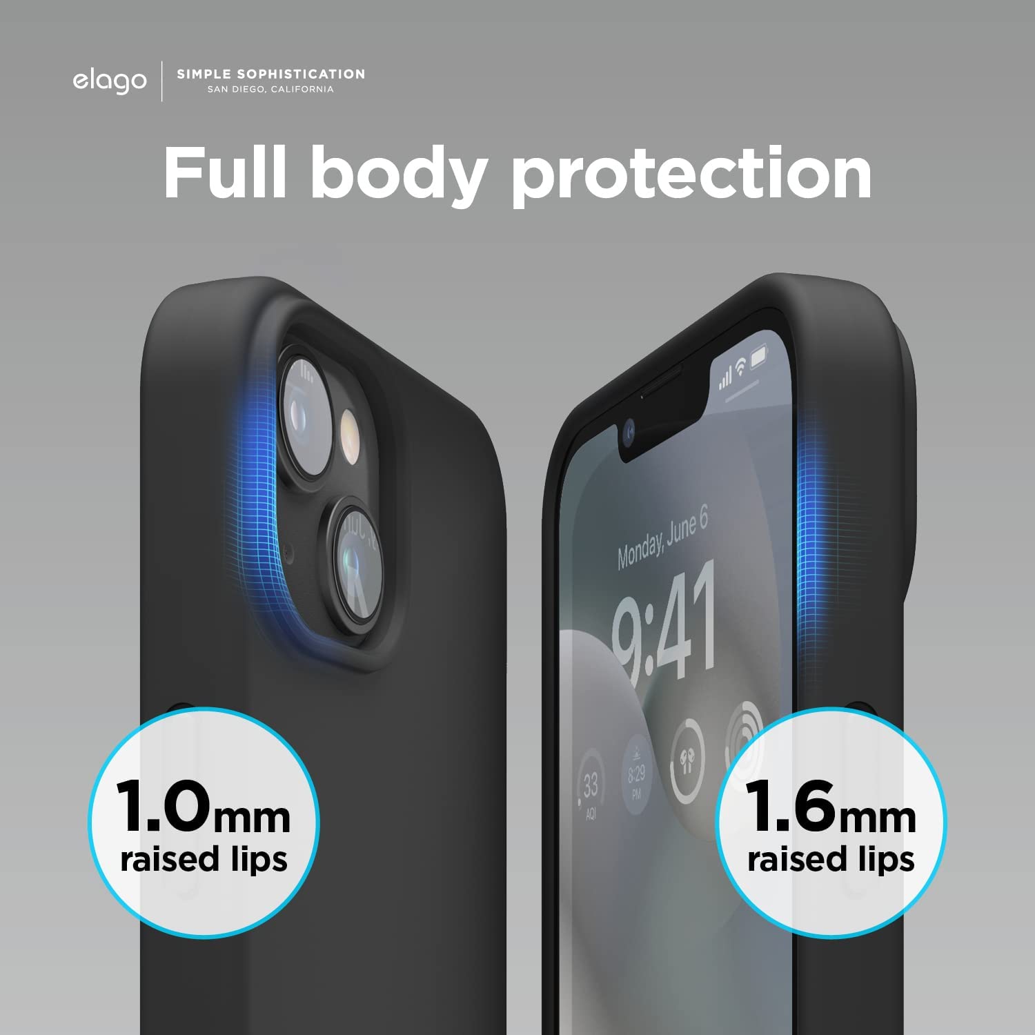 elago Compatible with iPhone 14 Case, Liquid Silicone Case, Full Body Protective Cover, Shockproof, Slim Phone Case, Anti-Scratch Soft Microfiber