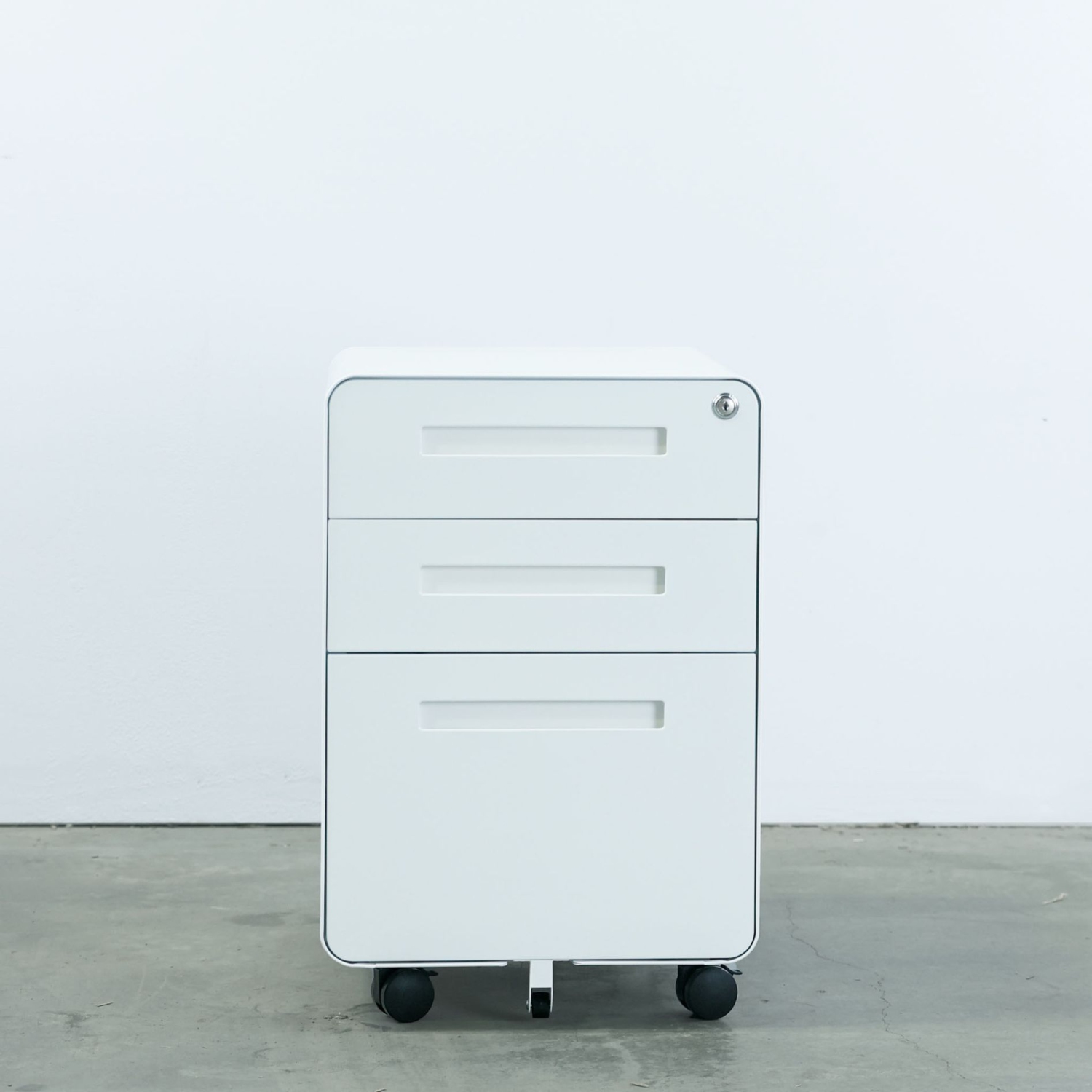 Classeur en métal MotionGrey avec 3 tiroirs, classeur vertical avec verrou, classeur mobile à roulettes pour documents juridiques, format lettre,