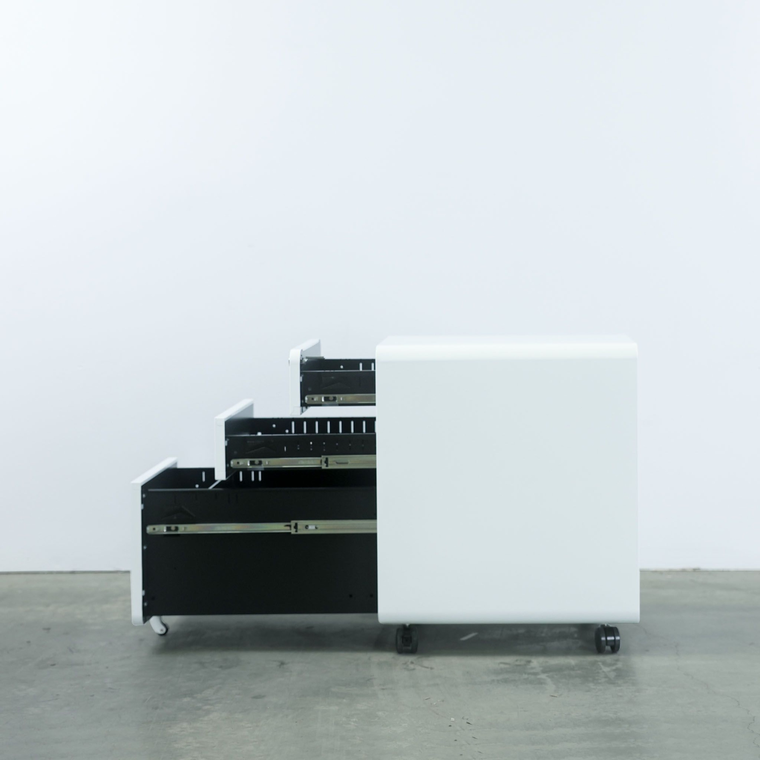 Classeur en métal MotionGrey avec 3 tiroirs, classeur vertical avec verrou, classeur mobile à roulettes pour documents juridiques, format lettre,