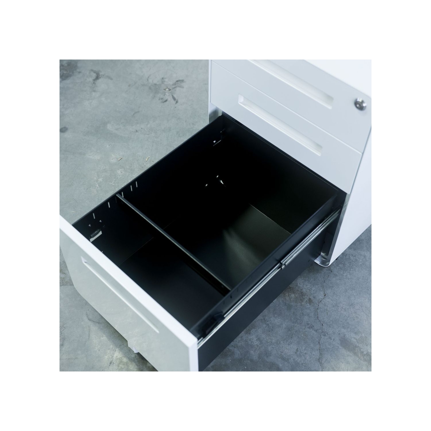 Classeur en métal MotionGrey avec 3 tiroirs, classeur vertical avec verrou, classeur mobile à roulettes pour documents juridiques, format lettre,