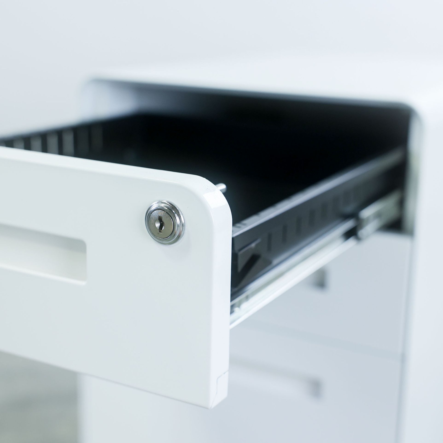 Classeur en métal MotionGrey avec 3 tiroirs, classeur vertical avec verrou, classeur mobile à roulettes pour documents juridiques, format lettre,