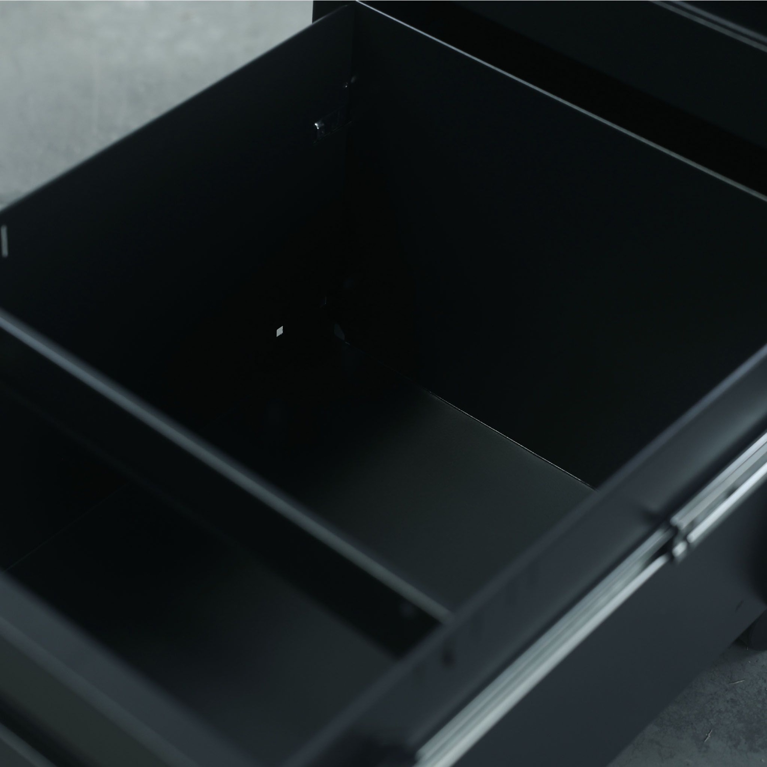 MotionGrey Metal Filing Cabinet with 3 Drawers, Vertical File Cabinet with Lock, Mobile Office Cabinet with Wheels for Legal, Letter, A4 Files - Black