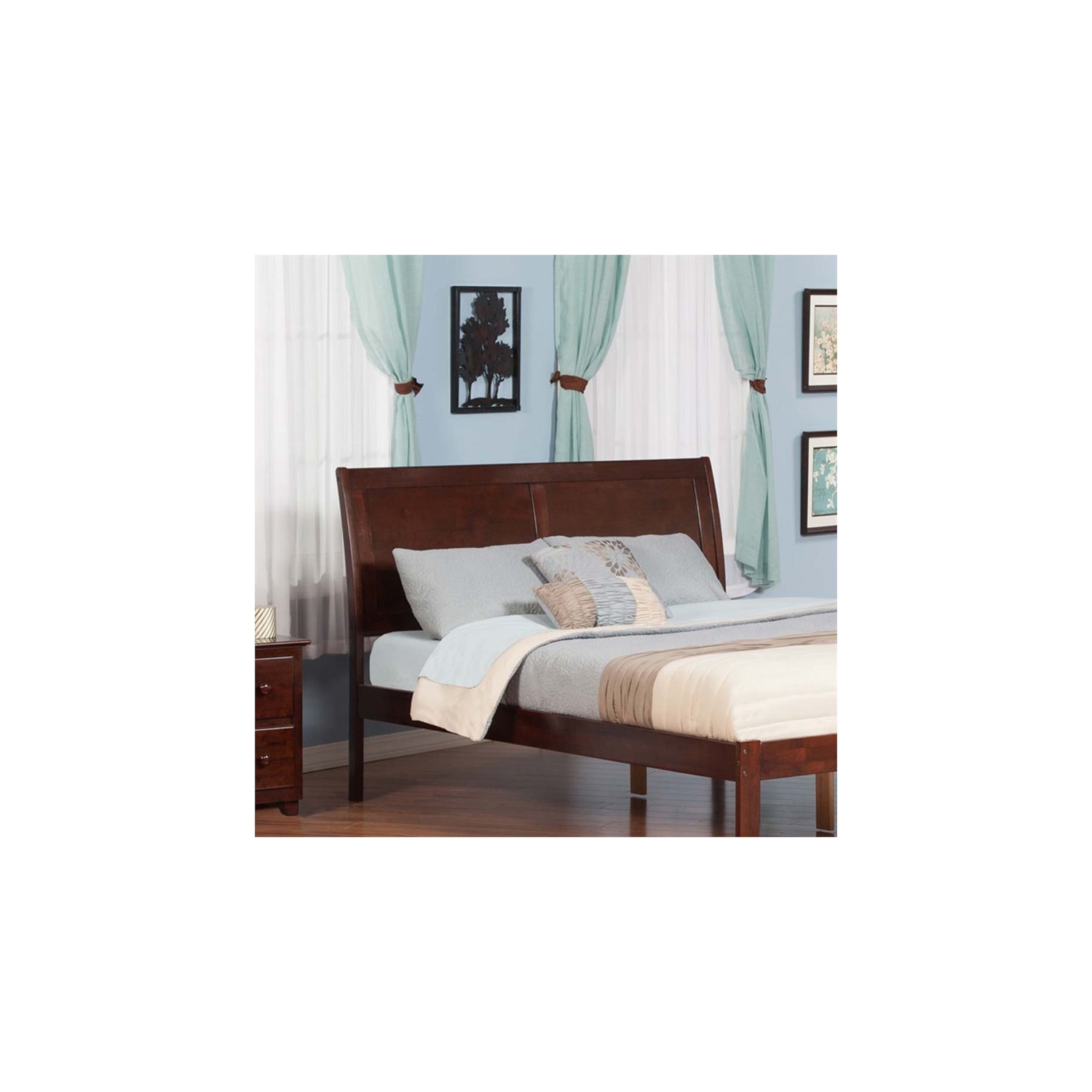 Leo & Lacey King Sleigh Headboard in Walnut