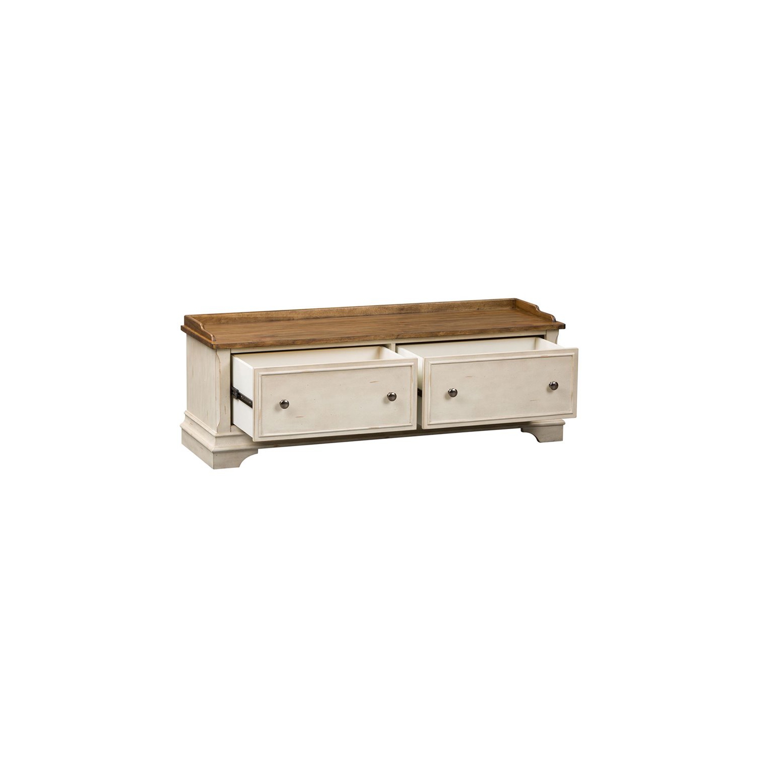 Morgan Creek White Storage Hall Bench