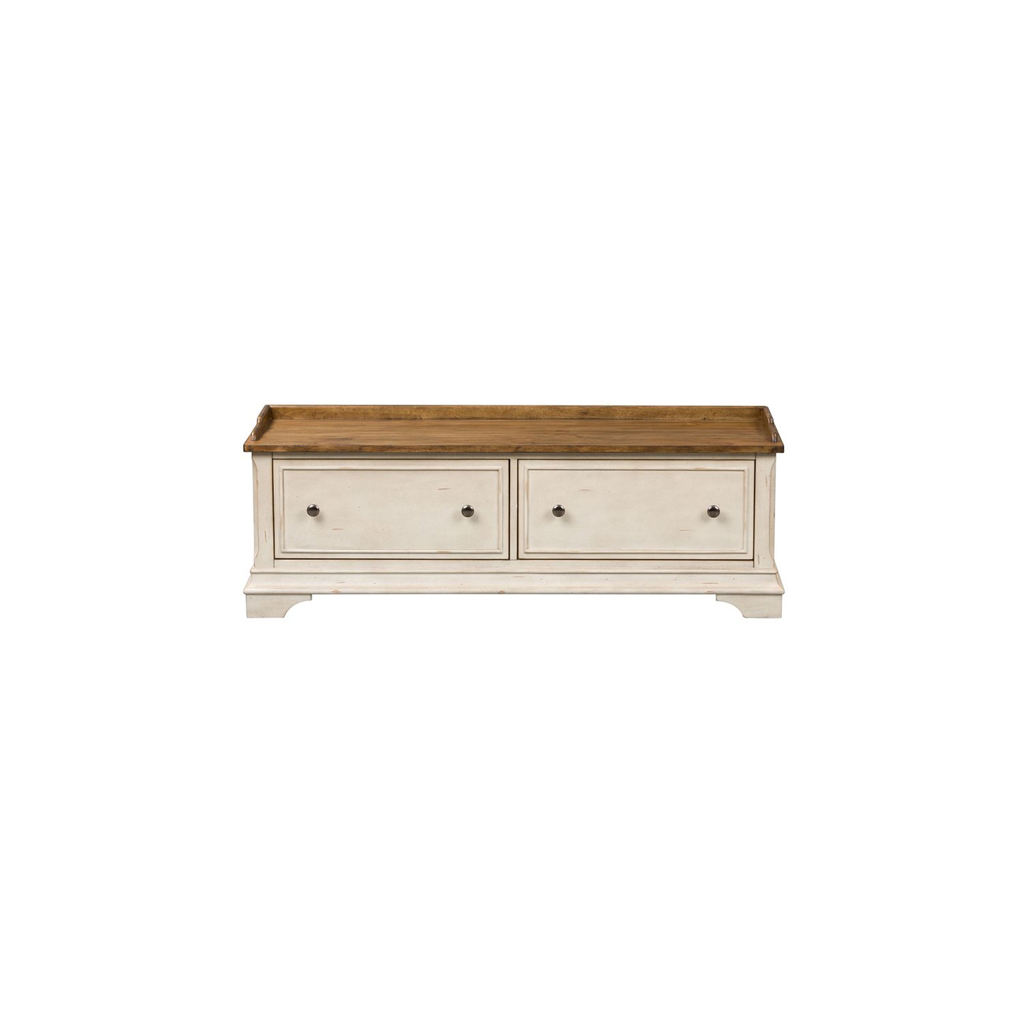 Morgan Creek White Storage Hall Bench