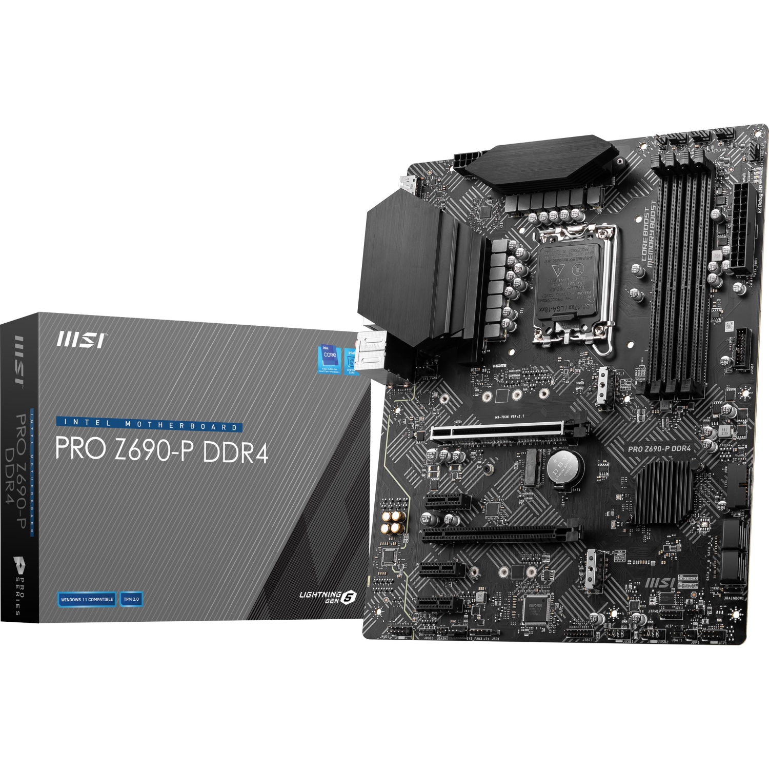 MSI PRO Z690-P DDR4 Gaming Motherboard (ATX, AMD, Socket LGA 1700. DDR4, PCIe 5, M.2 Slots, Wi-Fi 6E, BT5.2)