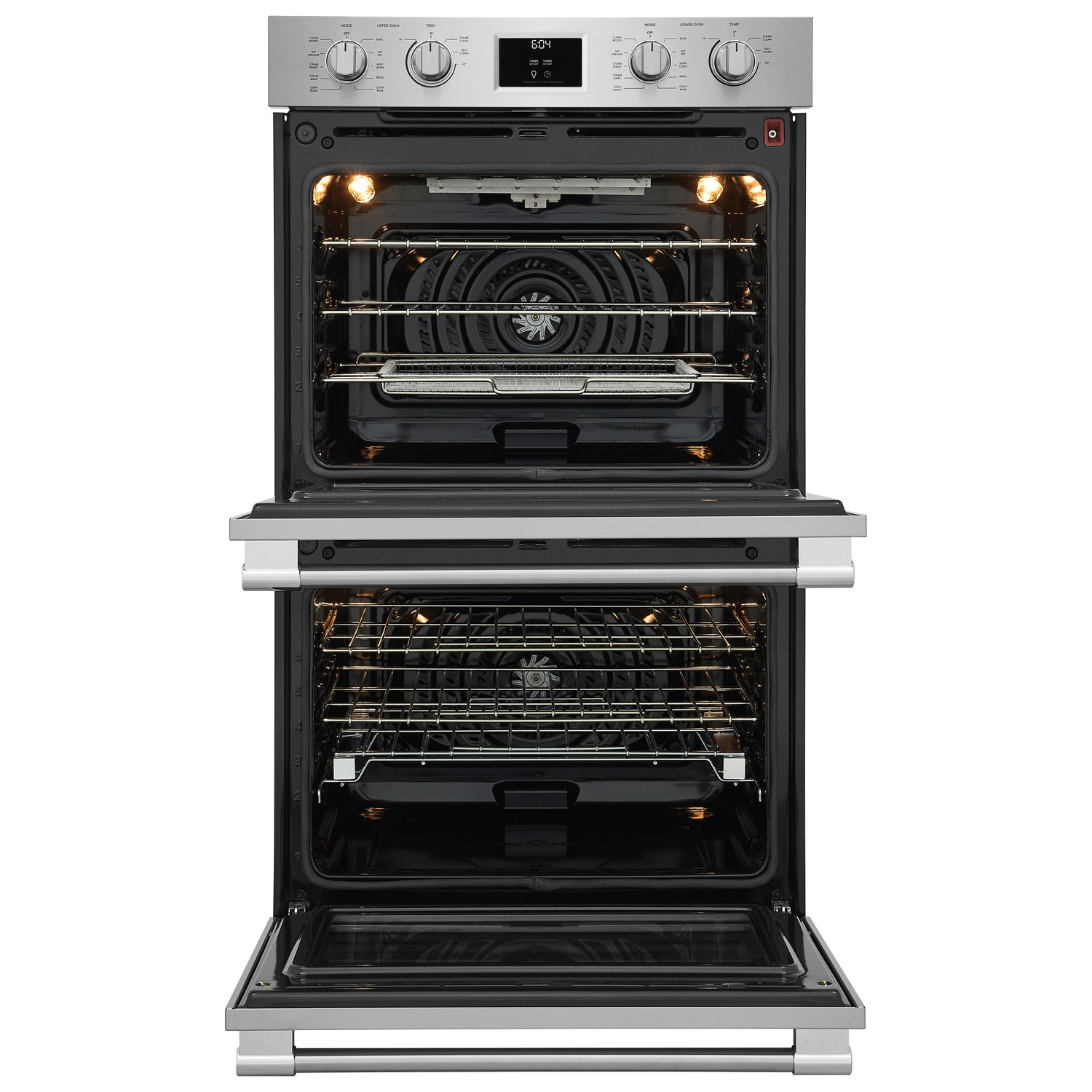 Frigidaire Professional 30" 2 x 5.3 Cu. Ft. Total Convection Electric Combination Wall Oven - Stainless Steel