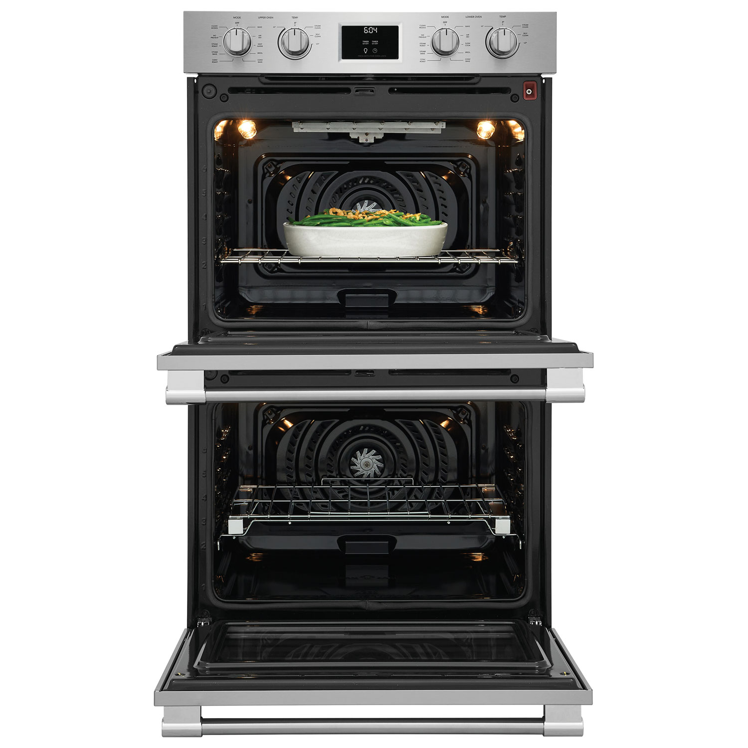 Frigidaire Professional 30" 2 x 5.3 Cu. Ft. Total Convection Electric Combination Wall Oven - Stainless Steel