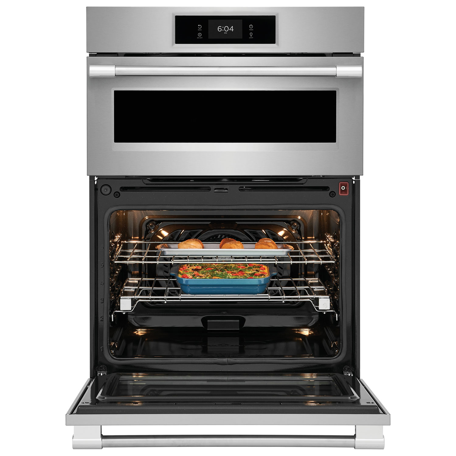 Four mural double de 5,3 et 1,7 pi³/micro-ondes 30 po Professional de Samsung - Acier inox