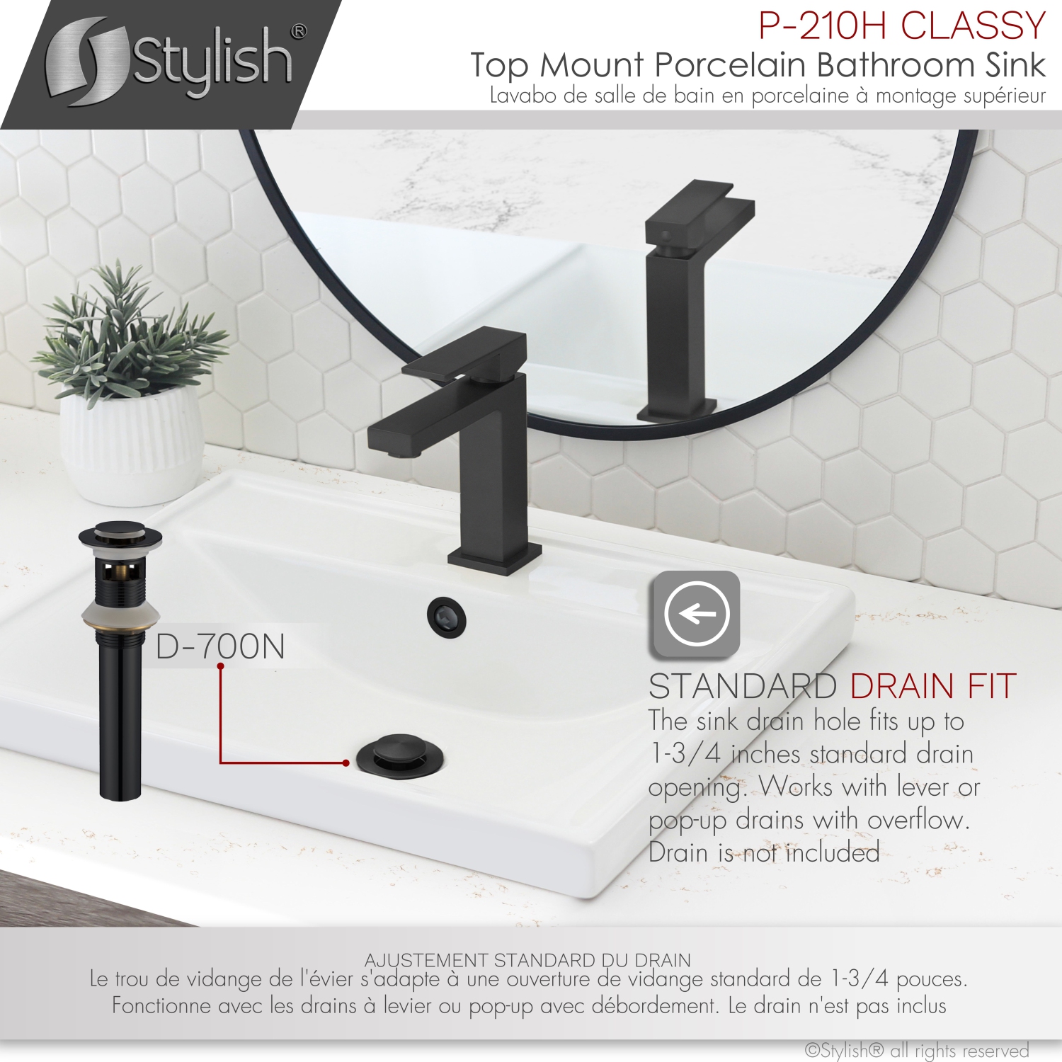 19 3/4 inch Rectangular Undermount Porcelain Bathroom Sink with Two Overflow Finishes included.