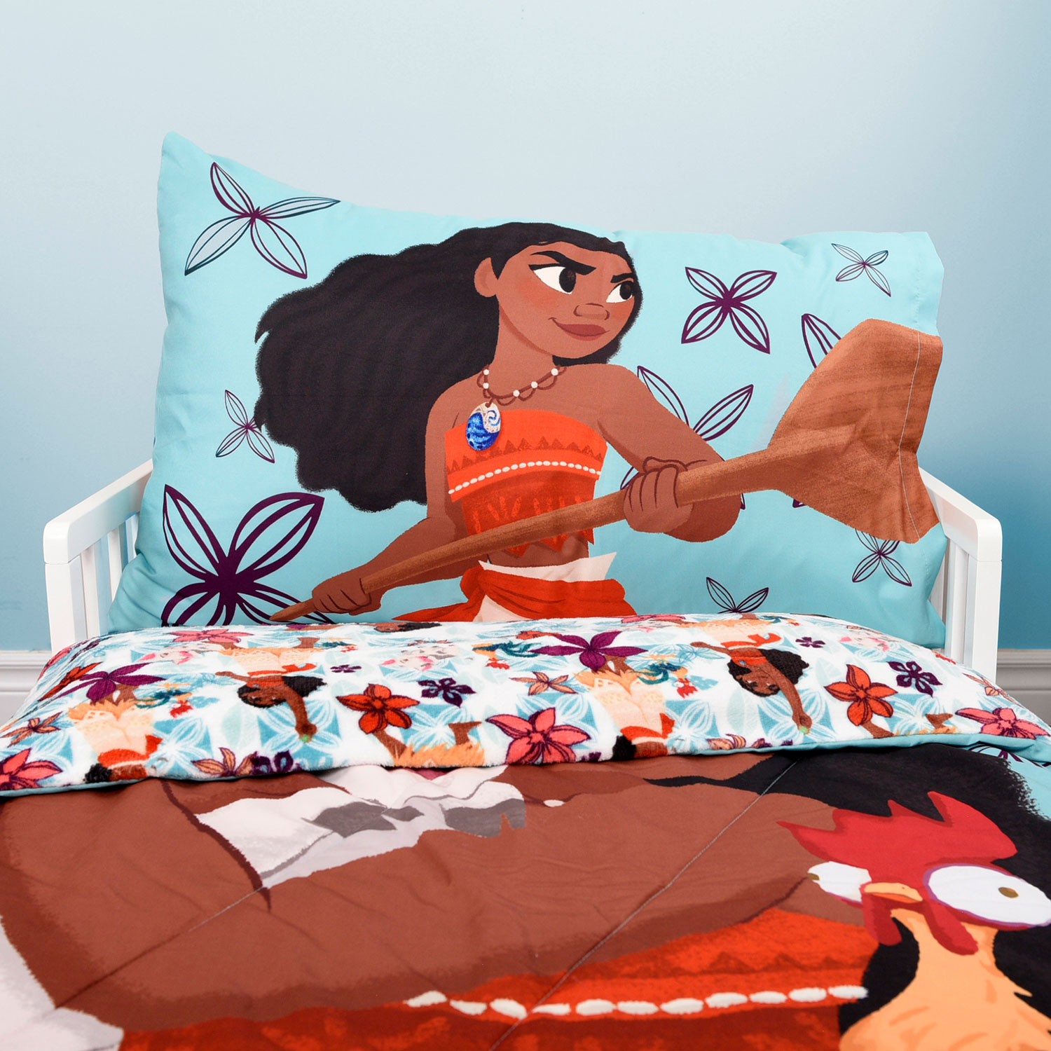 Moana crib shop bedding set