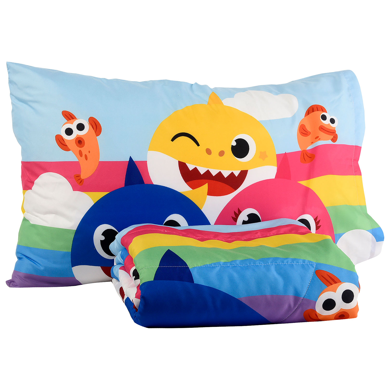 Ensemble literie 2 pièces Nickelodeon Baby Shark pour enfants - Multicolore