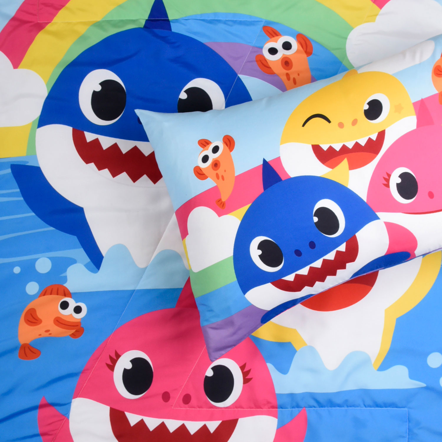 Ensemble literie 2 pièces Nickelodeon Baby Shark pour enfants - Multicolore