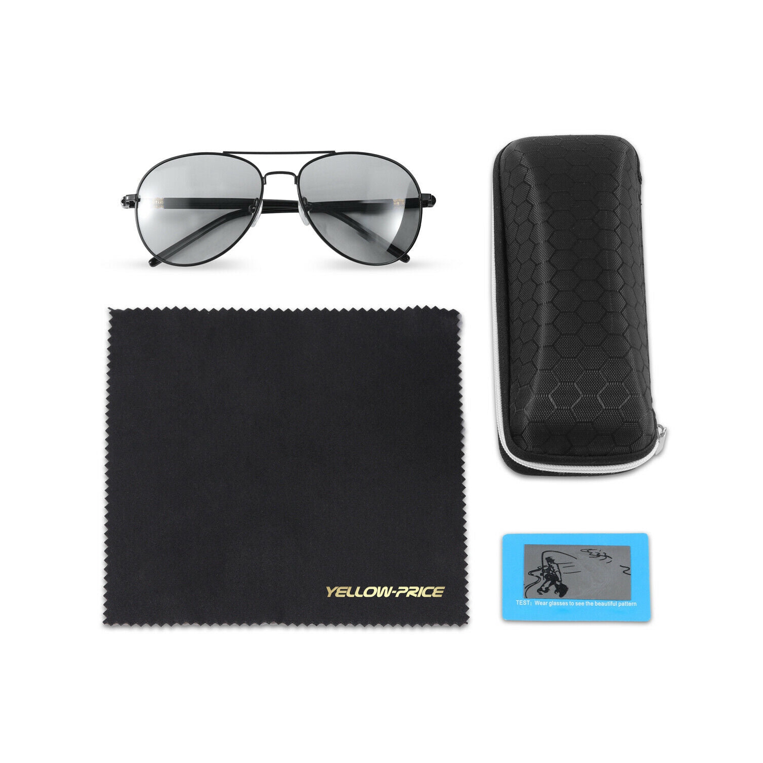 Lunettes de soleil aviateur classiques polarisées ultra légères - Protection UV 100 % CA