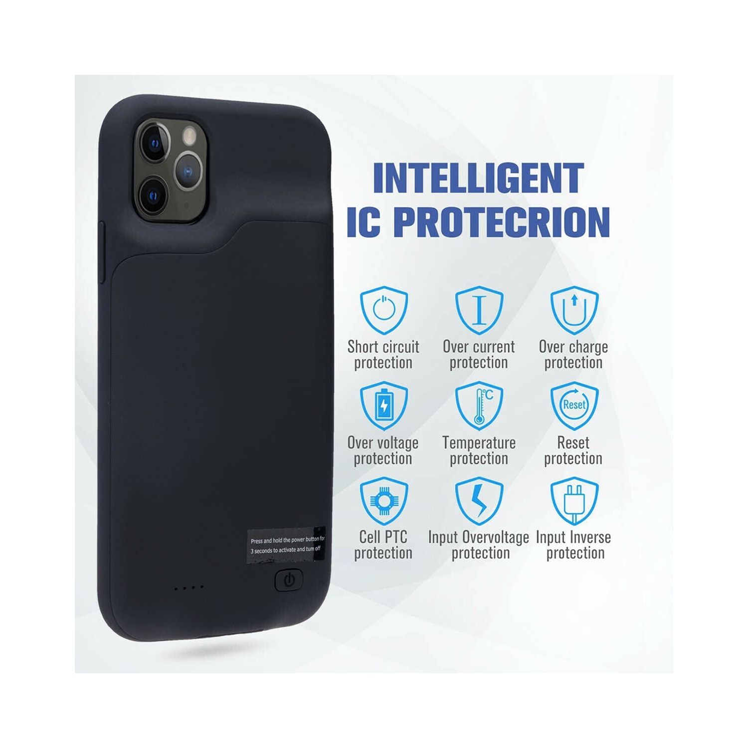 2020 – Étui de recharge rechargeable iPhone 12 Mini de 5,4 mAh qui prend en charge l’audio CA