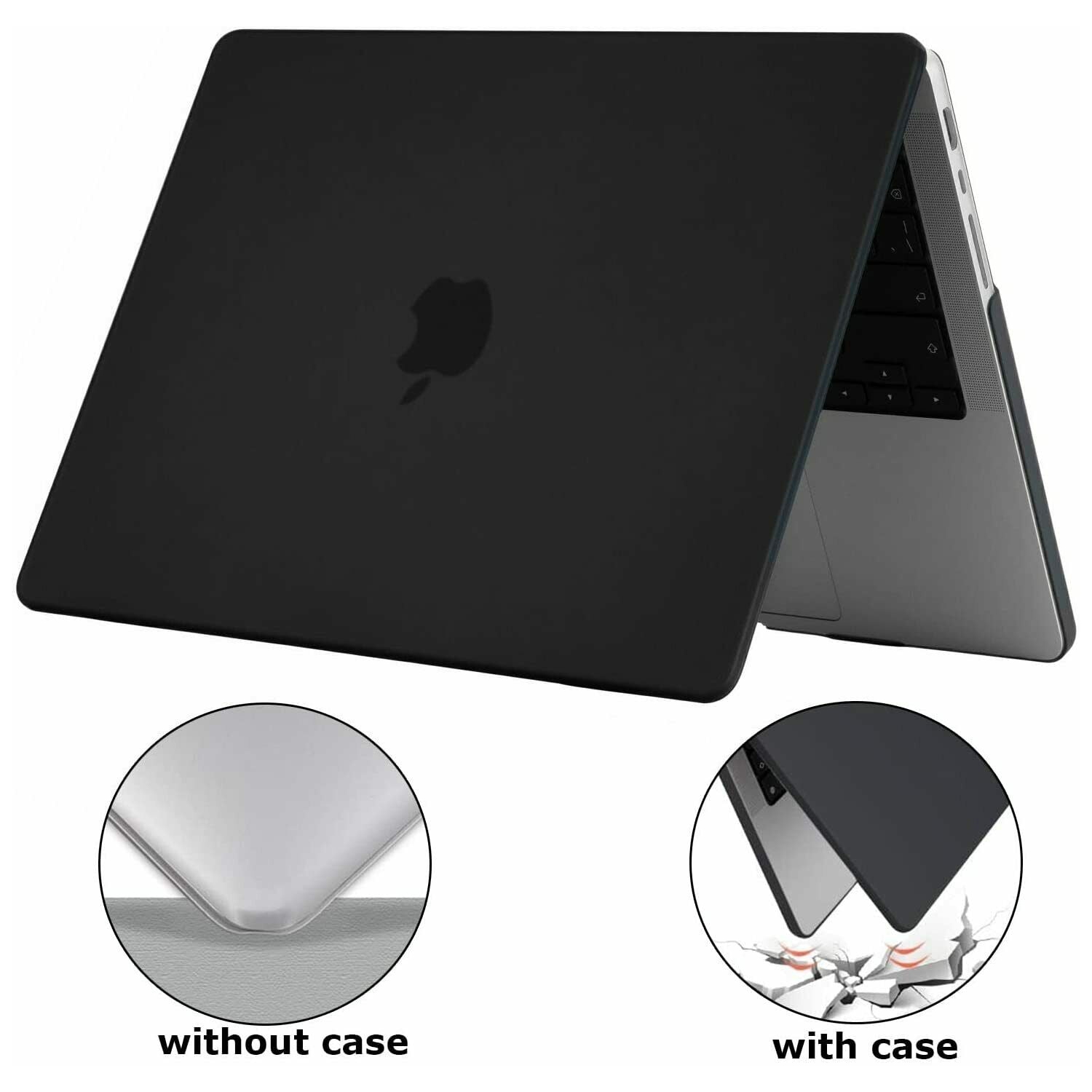 For 2021 MacBook Pro 14" / 16" BLACK Shell Case+ KB Skin+ HD Film