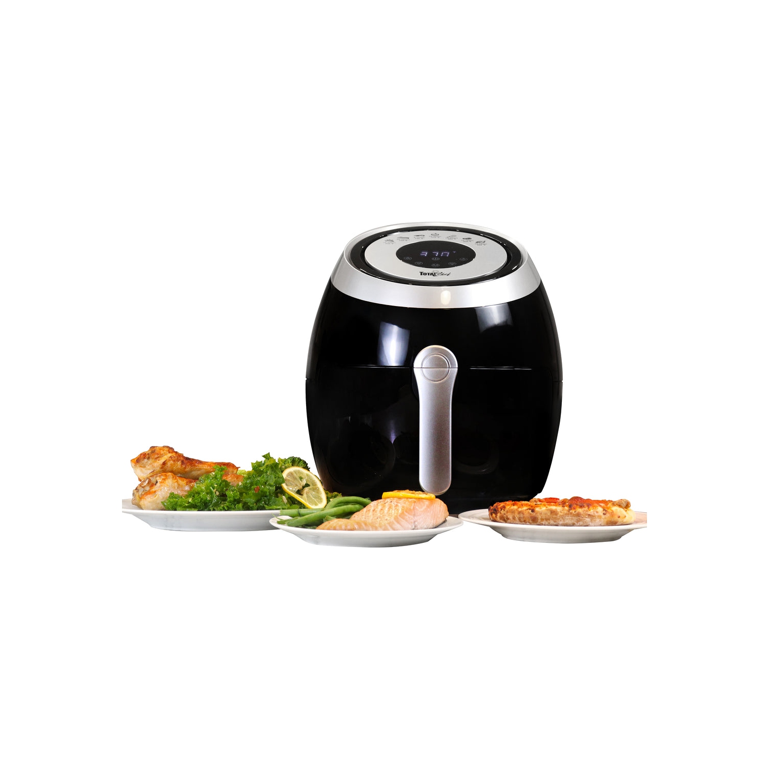 Total Chef Electric Air Fryer Oven 3.8QT/3.6L, Digital Touchscreen Controls, 7 Smart Cooking Presets, Adjustable Temperature and Timer, Non-Stick Basket, Quick and Easy Meals