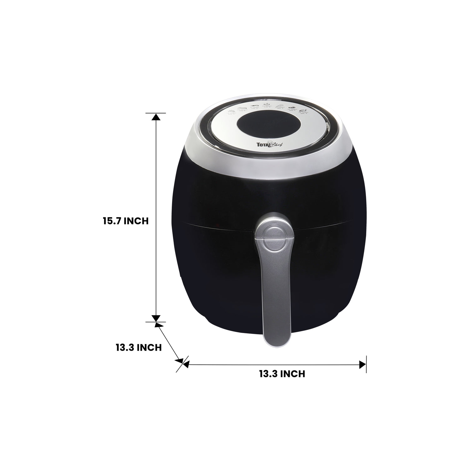 Total Chef Electric Air Fryer Oven 3.8QT/3.6L, Digital Touchscreen Controls, 7 Smart Cooking Presets, Adjustable Temperature and Timer, Non-Stick