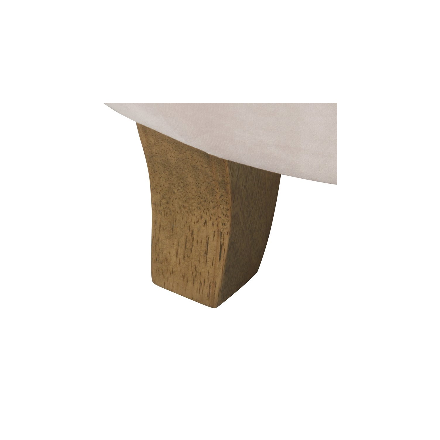 HomePop Round Transitional Wood and Velvet Storage Ottoman in Pink