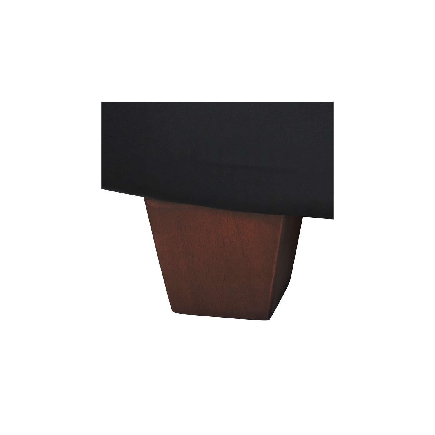 HomePop Winston Faux Leather Button-top Large Storage Ottoman in Black