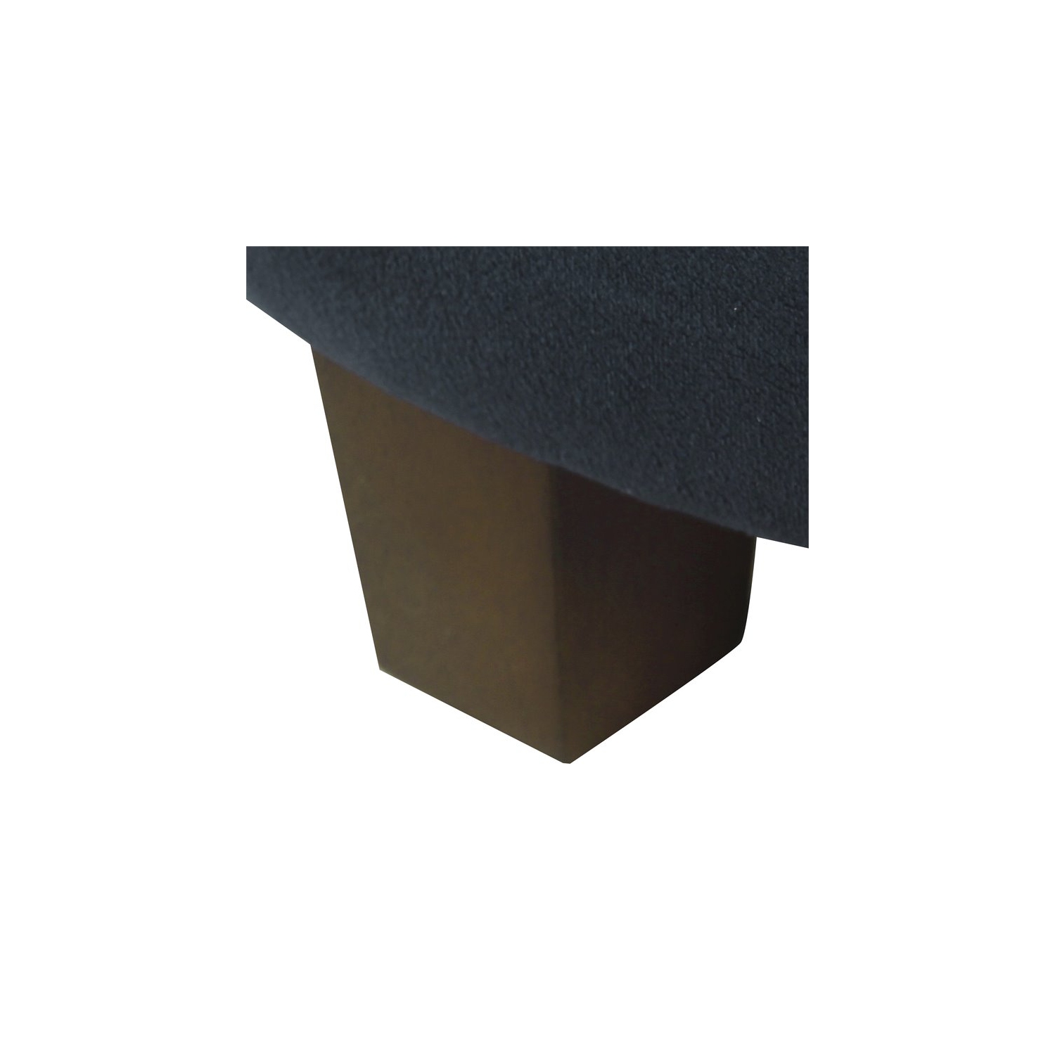 HomePop Transitional Wood and Velvet Large Storage Ottoman in Navy