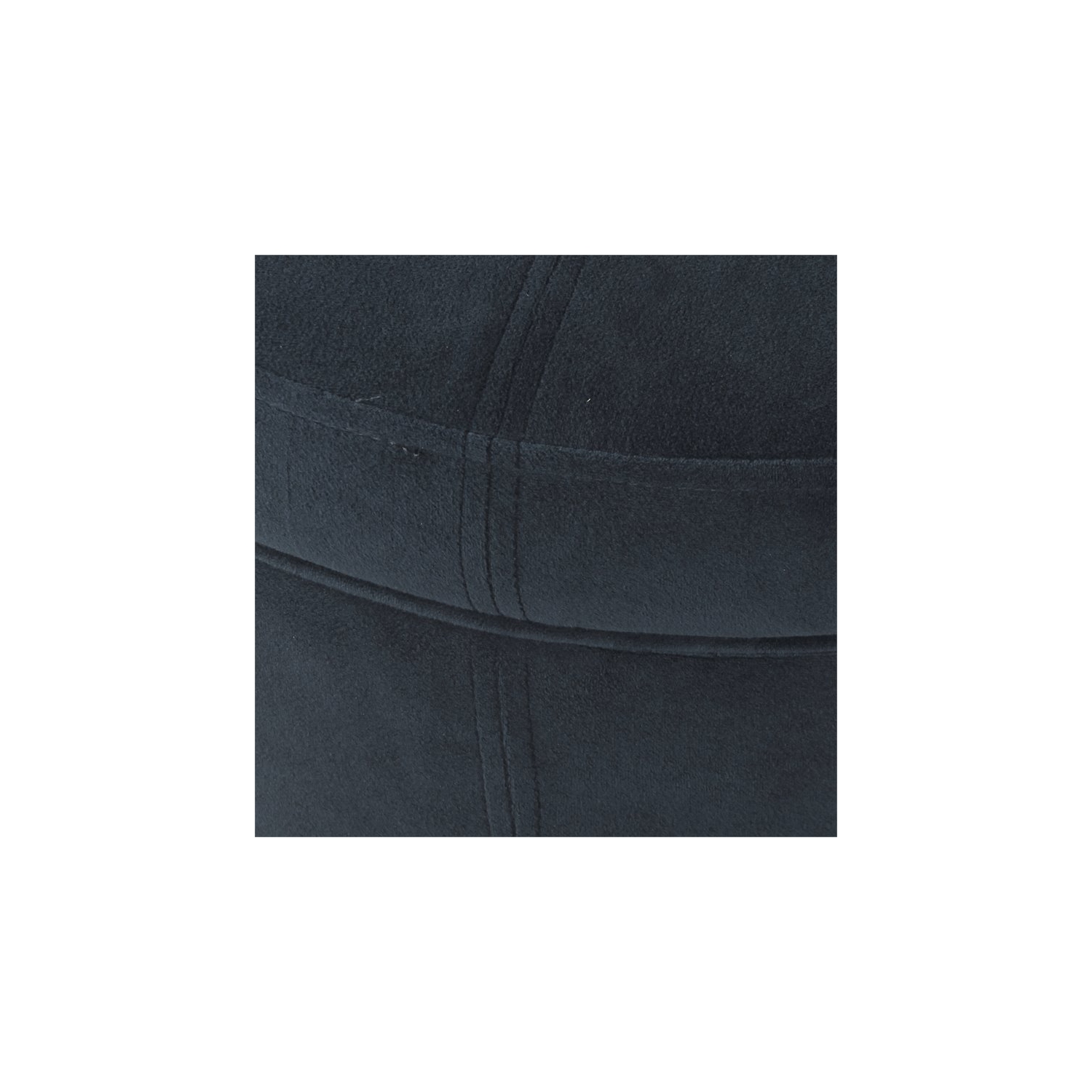 HomePop Transitional Wood and Velvet Large Storage Ottoman in Navy