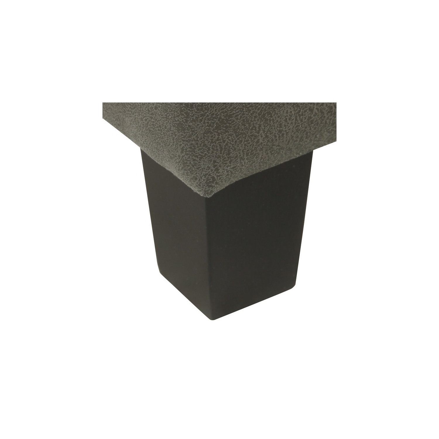 HomePop Square Transitional Faux Leather Ottoman with Lift Off Top in Gray