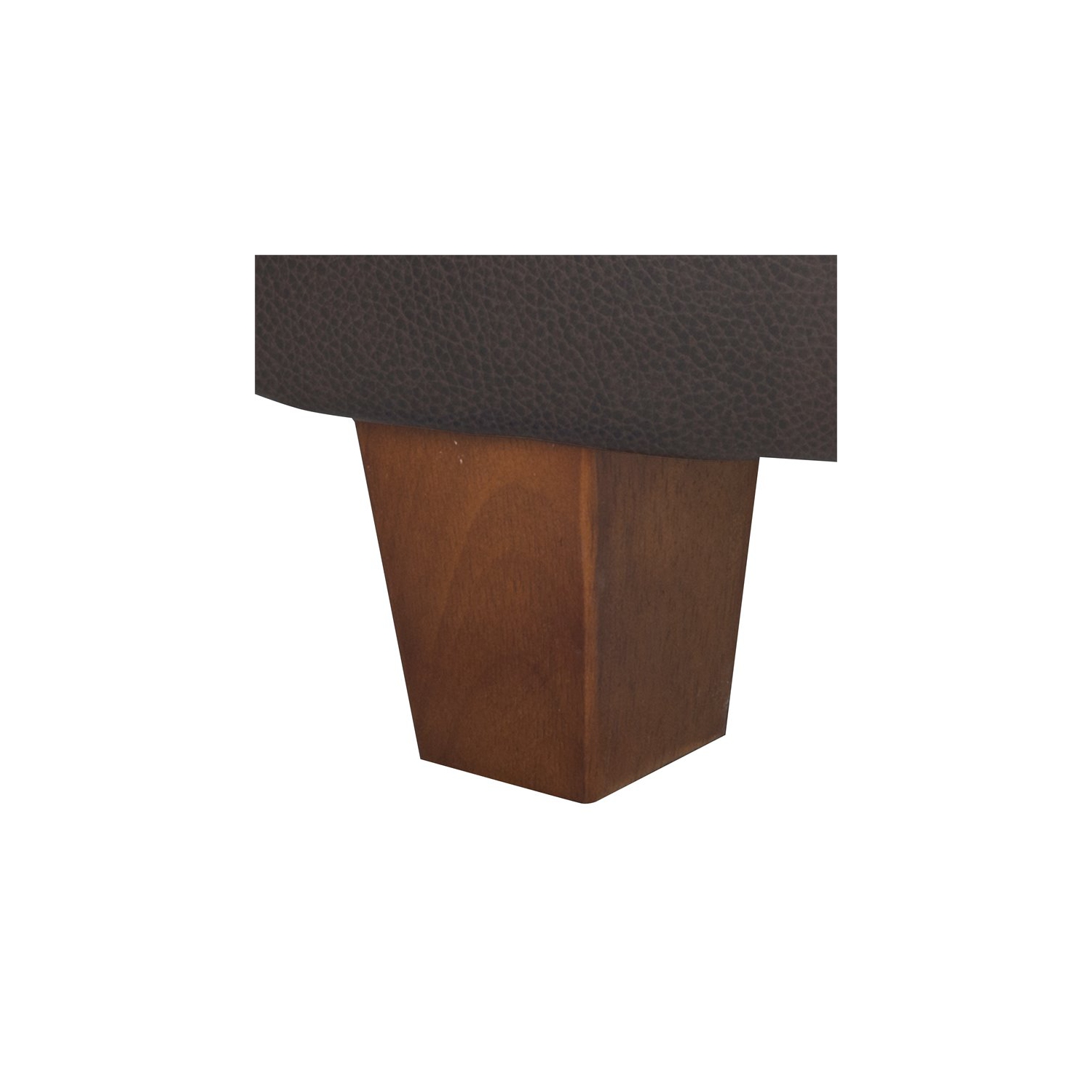 HomePop Transitional Faux Leather Large Storage Ottoman in Brown