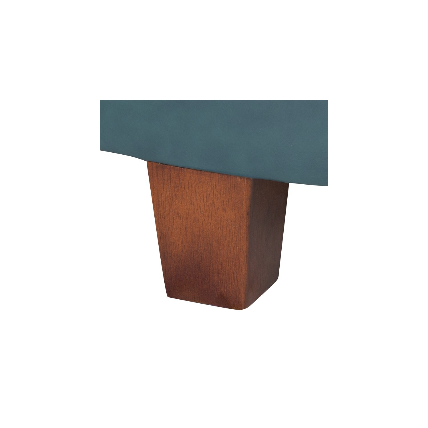 HomePop Transitional Faux Leather Large Storage Ottoman in Blue