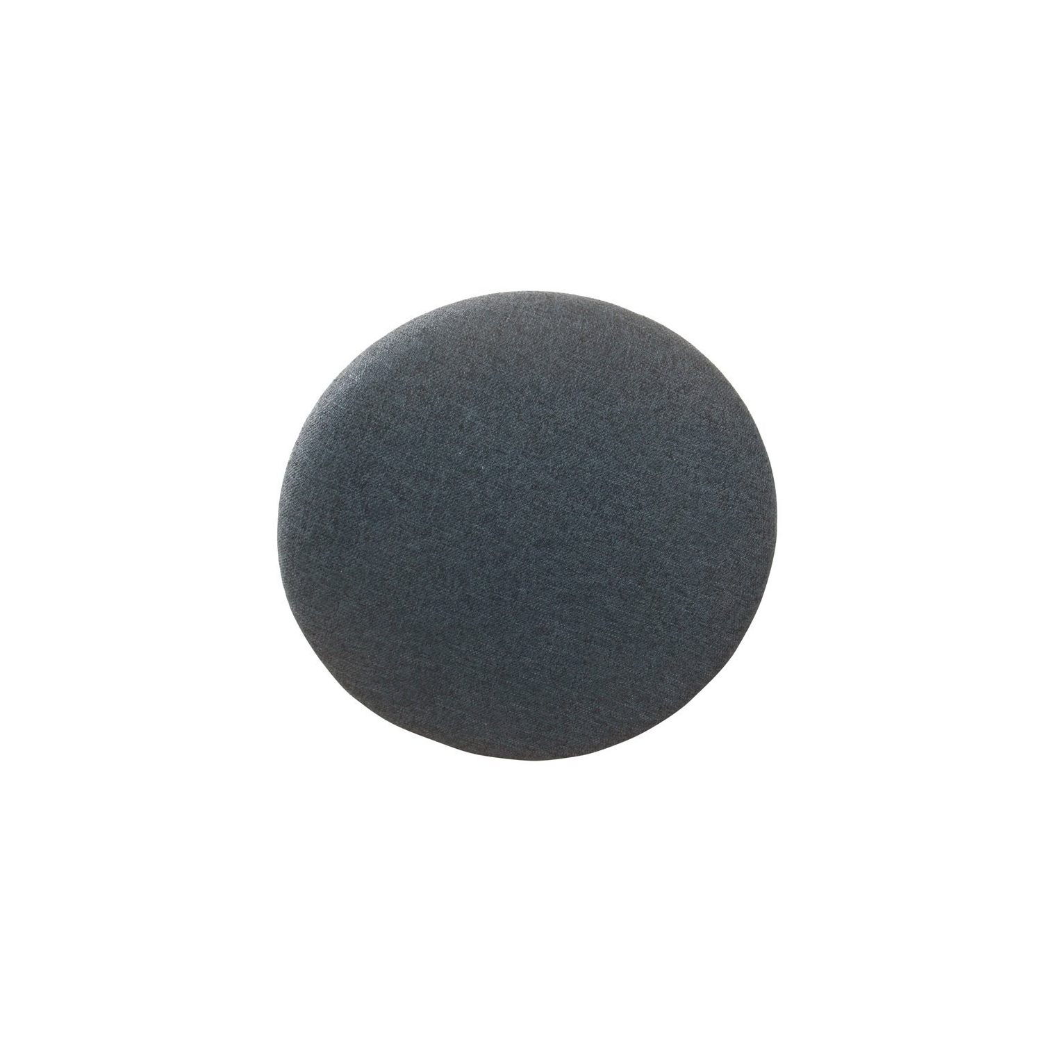 HomePop Round Transitional Fabric Large Storage Ottoman in Textured Navy