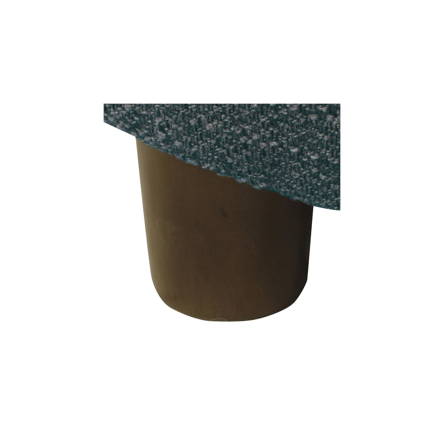 HomePop Round Transitional Fabric Large Storage Ottoman in Textured Navy