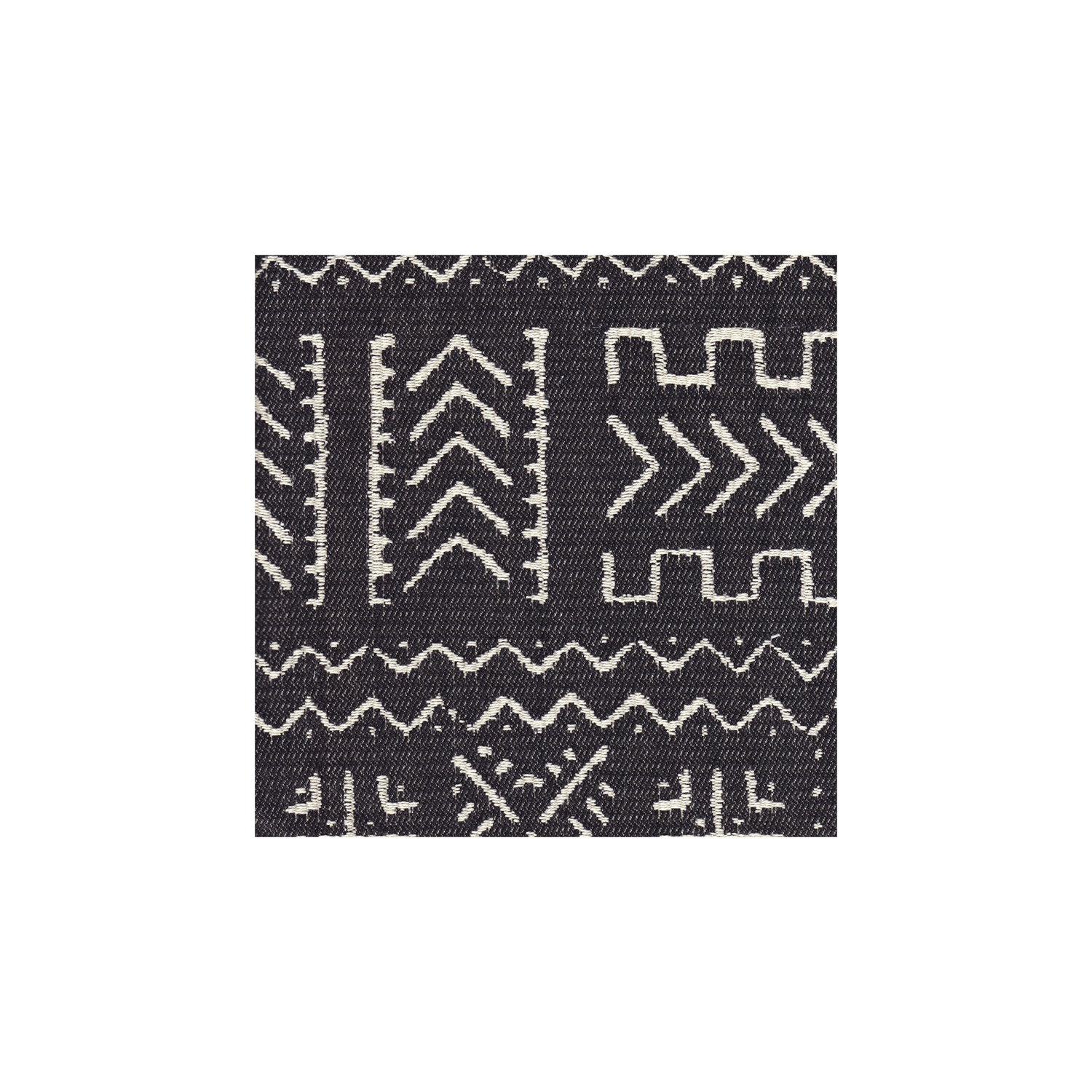 HomePop Square Transitional Wood and Fabric Ottoman with Lift Off Top in Onyx